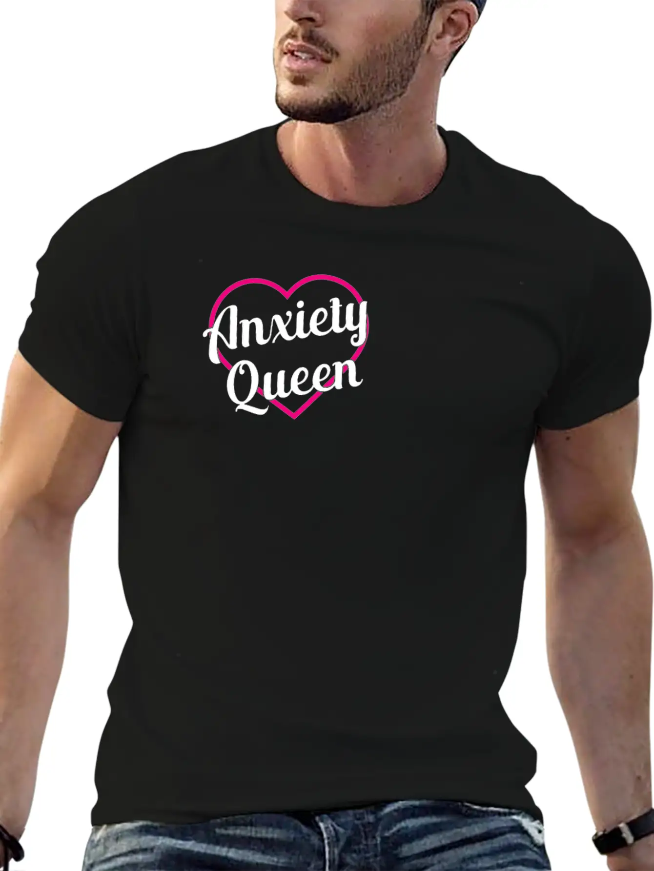 Anxiety Queen Classic Crew Neck Graphic Tee – Everyday Minimal Look