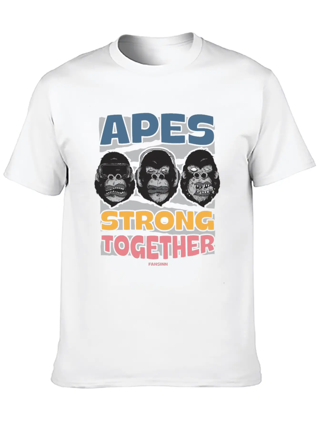 Apes Strong Together Lightweight Cotton T-Shirt – Daily Comfort Graphic Shirt