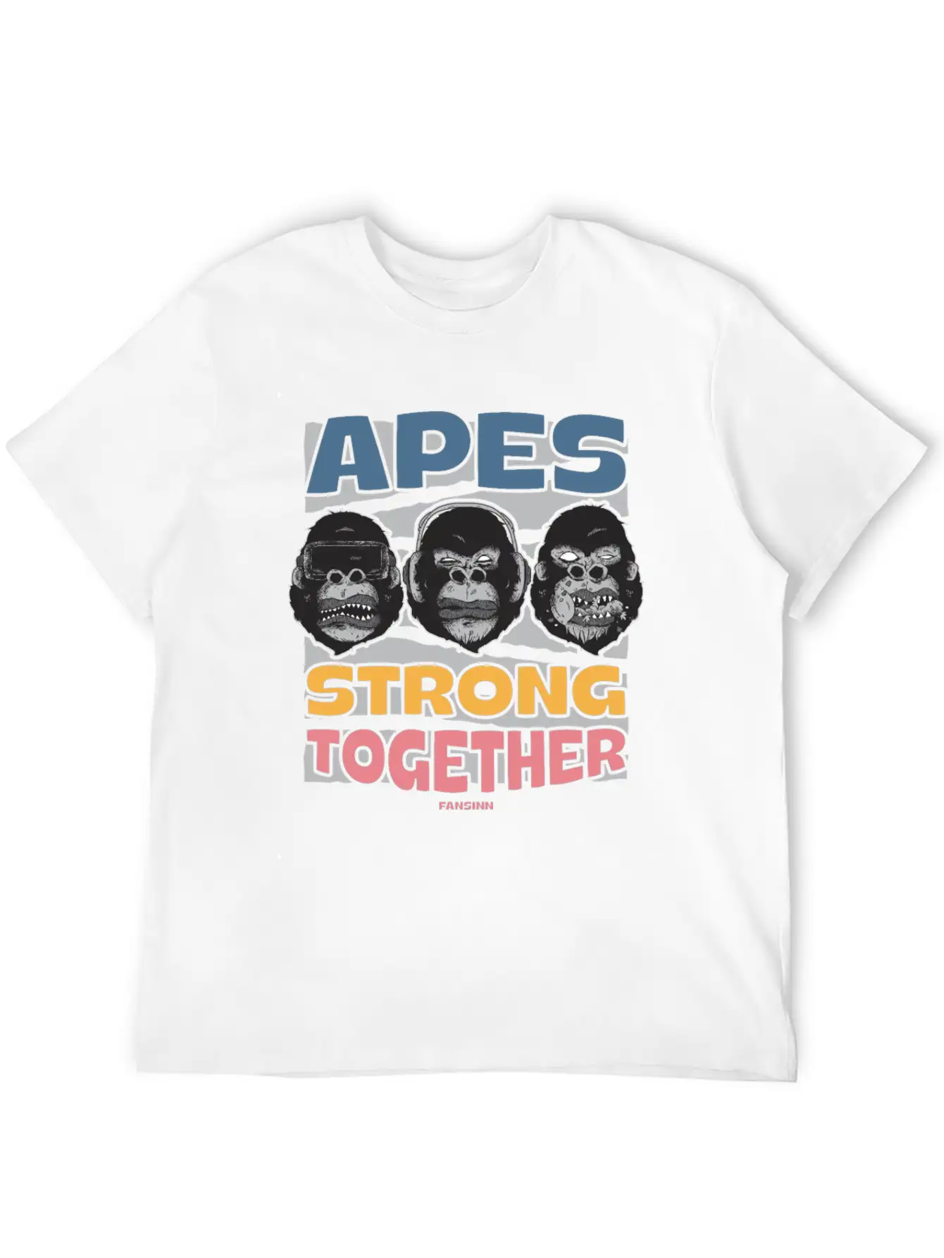 Apes Strong Together Lightweight Cotton T-Shirt – Daily Comfort Graphic Shirt