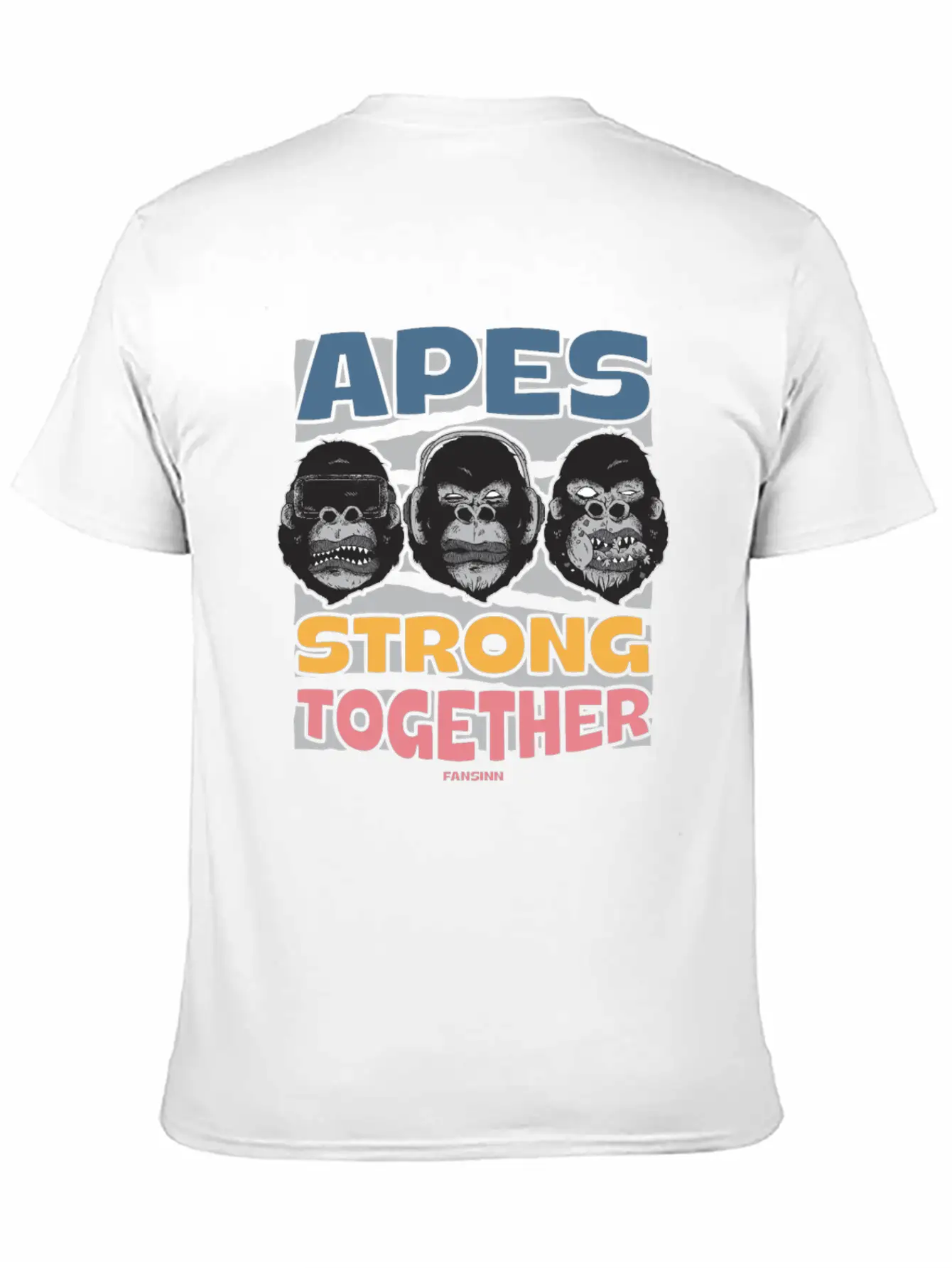 Apes Strong Together Lightweight Cotton T-Shirt – Daily Comfort Graphic Shirt