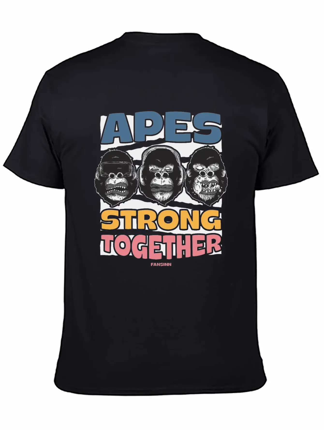Apes Strong Together Lightweight Cotton T-Shirt – Daily Comfort Graphic Shirt