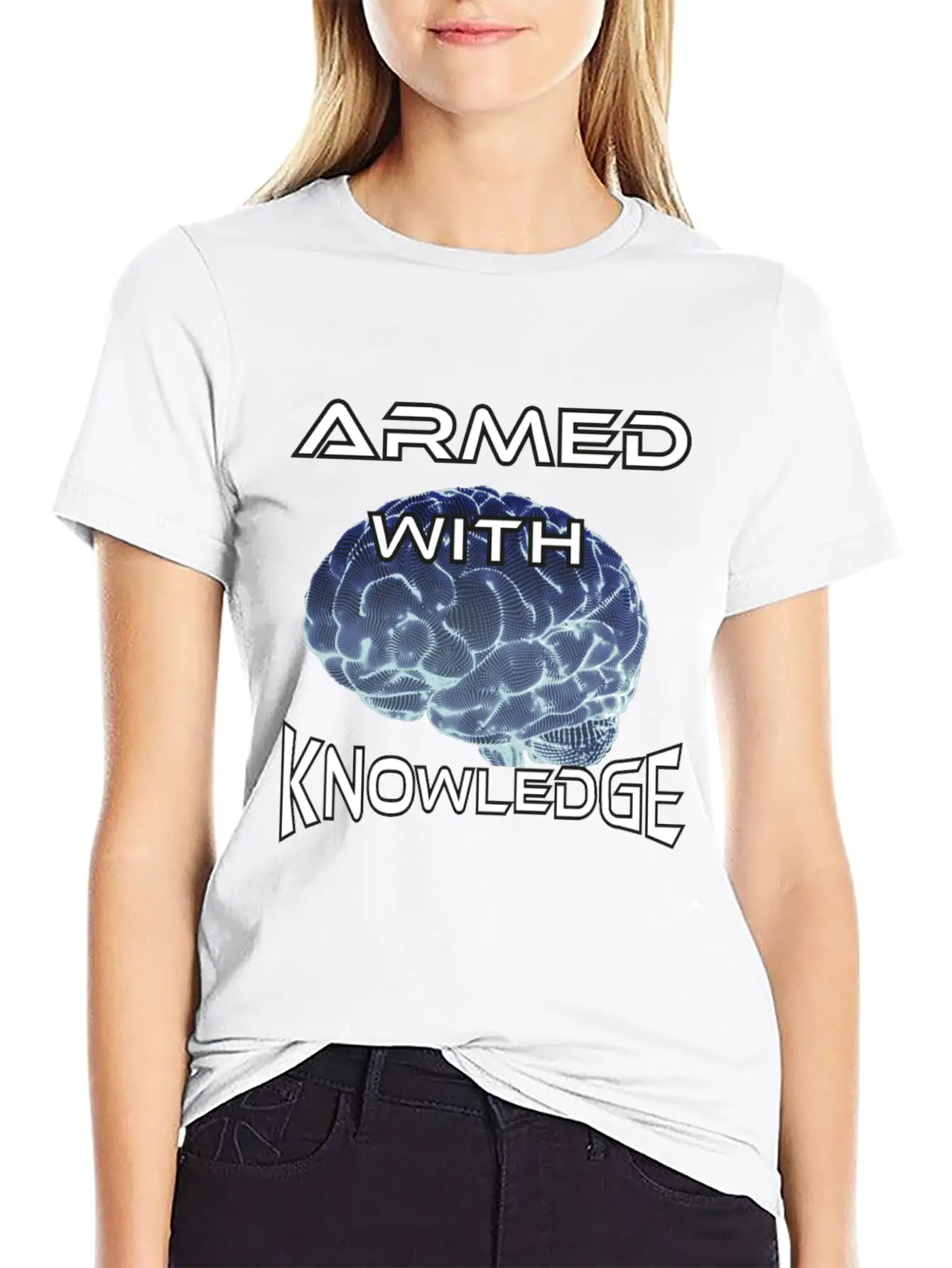 Armed With Knowledge Lightweight Cotton T-Shirt – Daily Comfort Graphic Shirt