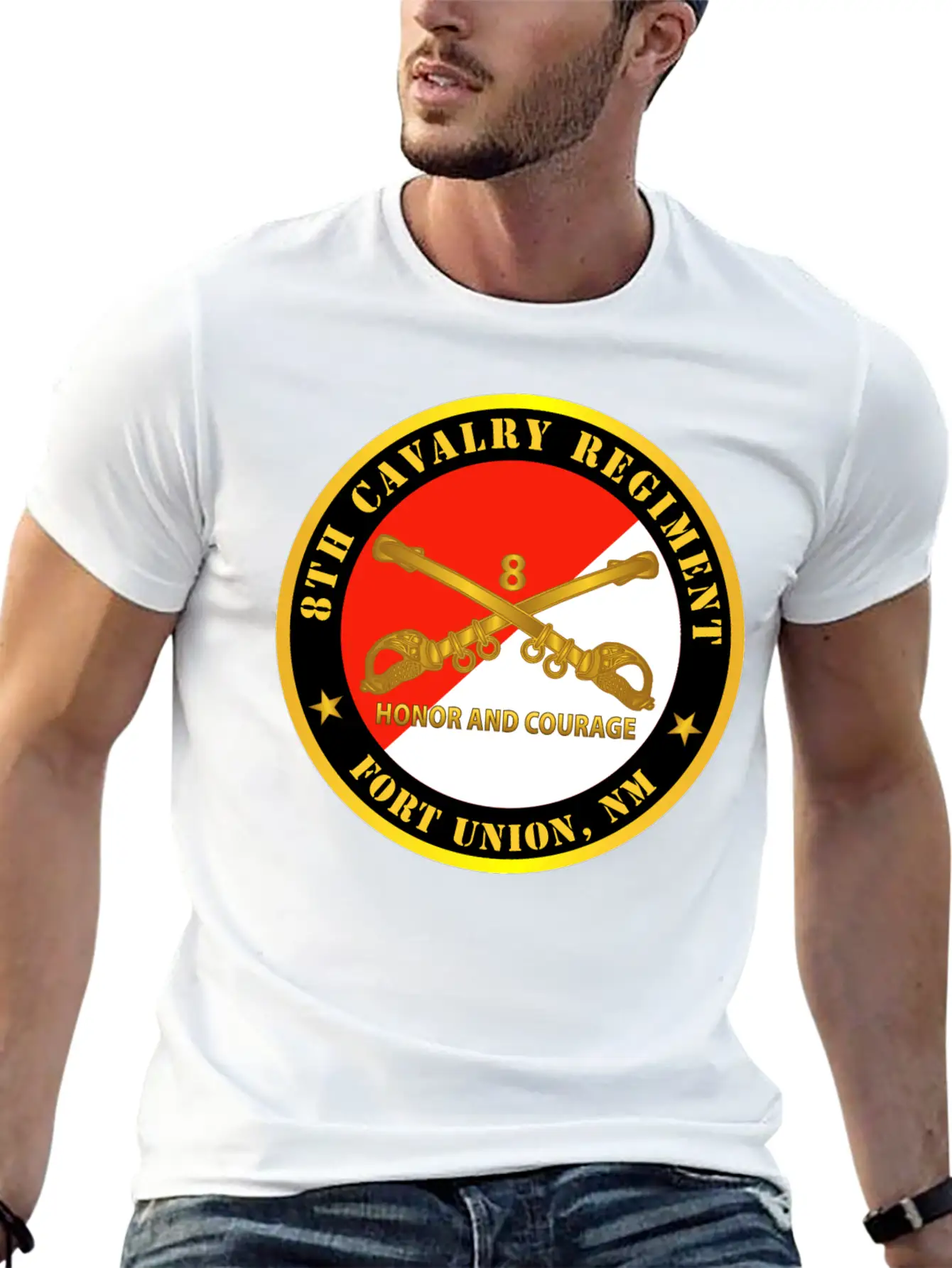 Army - 8th Cavalry Regiment Fort Union NM Stylish Everyday T-Shirt – Unisex Basic Cotton Tee