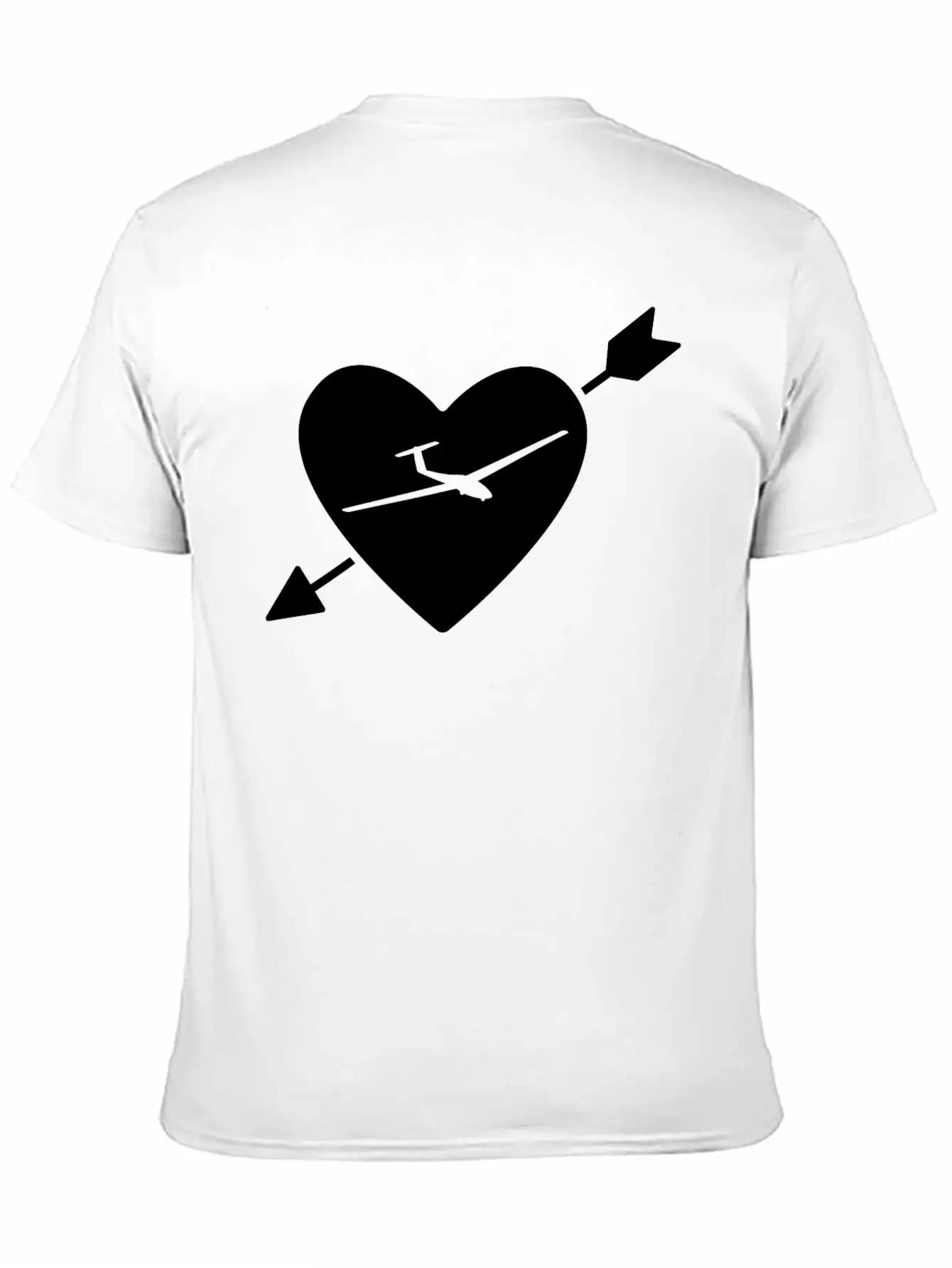 Arrow Heart And Sailplane - (B) Stylish Everyday T-Shirt – Unisex Basic Cotton Tee