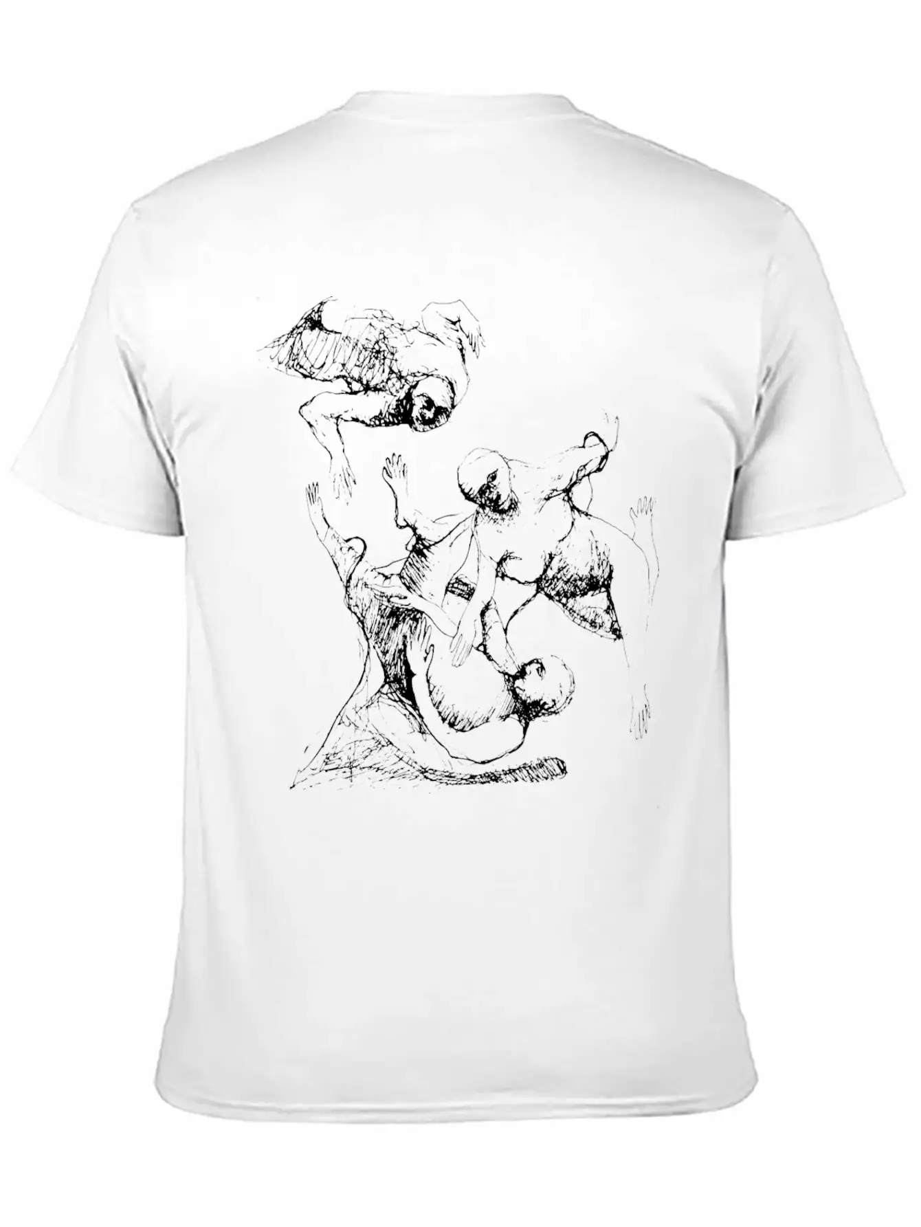 Art Drawing "AURA Fallen Souls Series" Basic Graphic T-Shirt – Daily Comfort In Soft Cotton