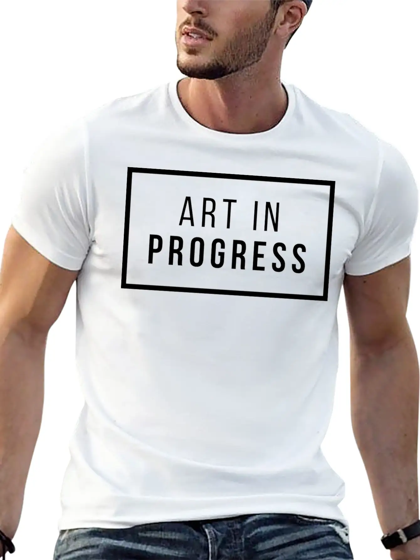 Art In Progress Lightweight Cotton T-Shirt – Daily Comfort Graphic Shirt