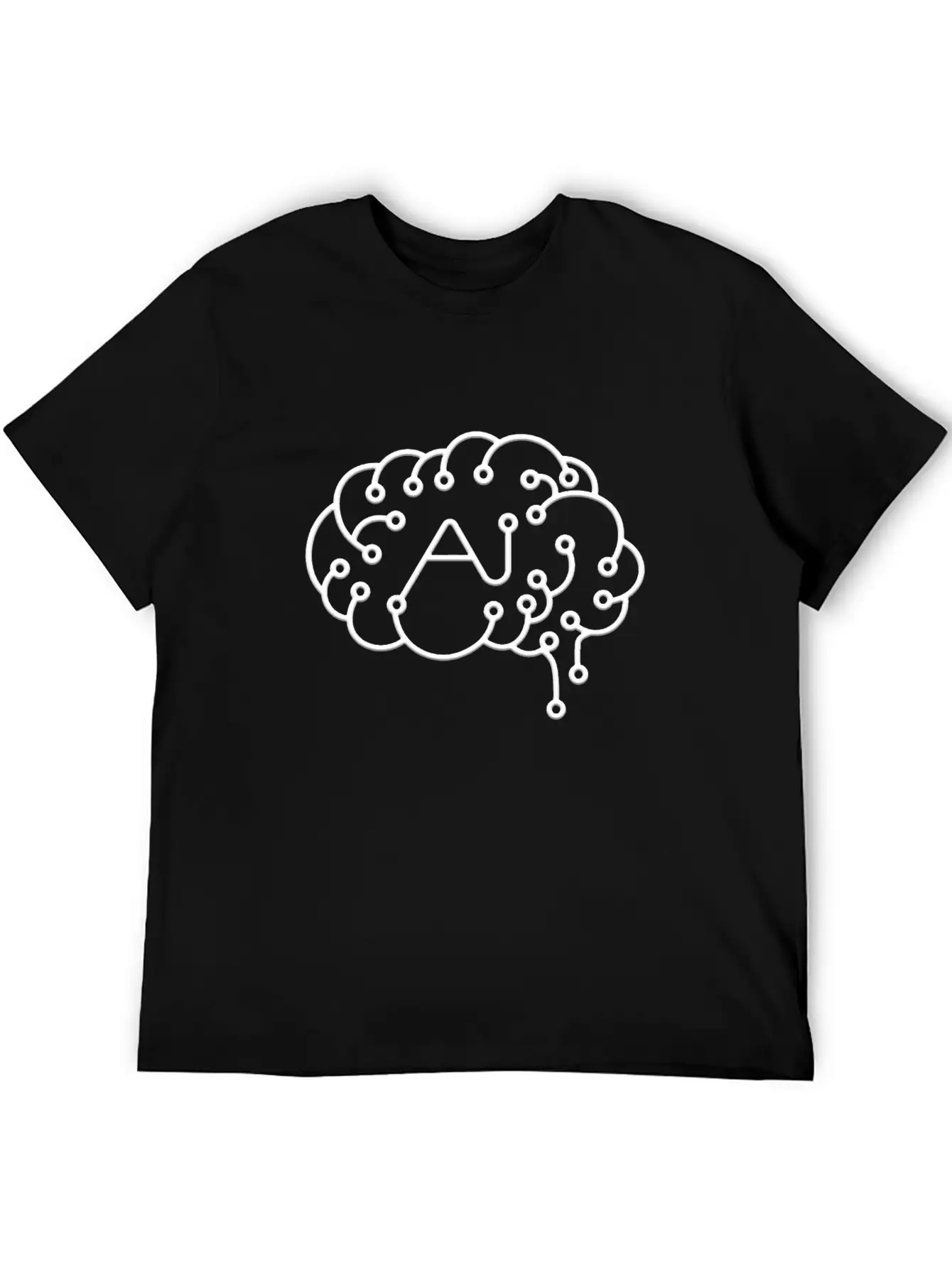 Artificial Intelligence Brain Icon Illustration Stylish Everyday T-Shirt – Unisex Basic Cotton Tee