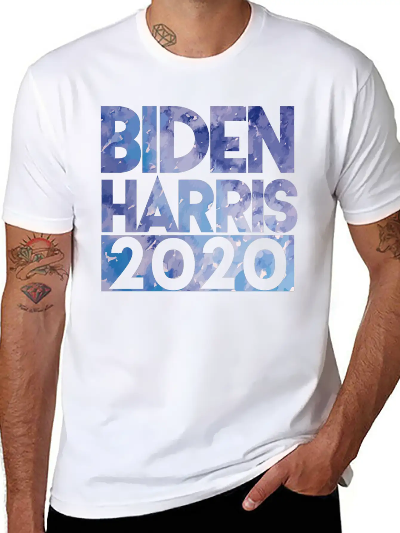 Artsy Tie Dye Style Biden Harris 2020 Joe And Kama Stylish Everyday T-Shirt – Unisex Basic Cotton Tee