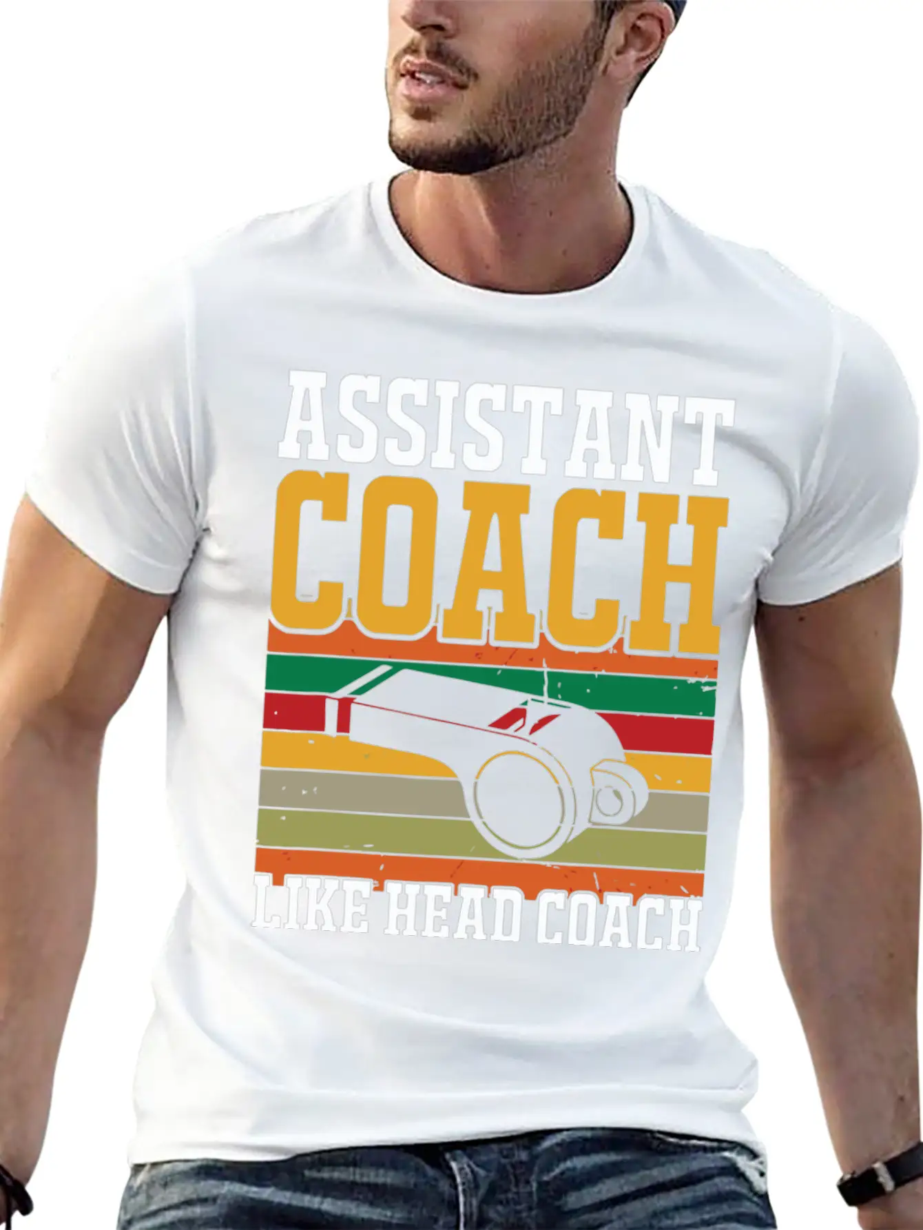Assistant Coach Soccer Softball Sports Coaching Unisex Cotton Tee – Relaxed Fit For Any Occasion