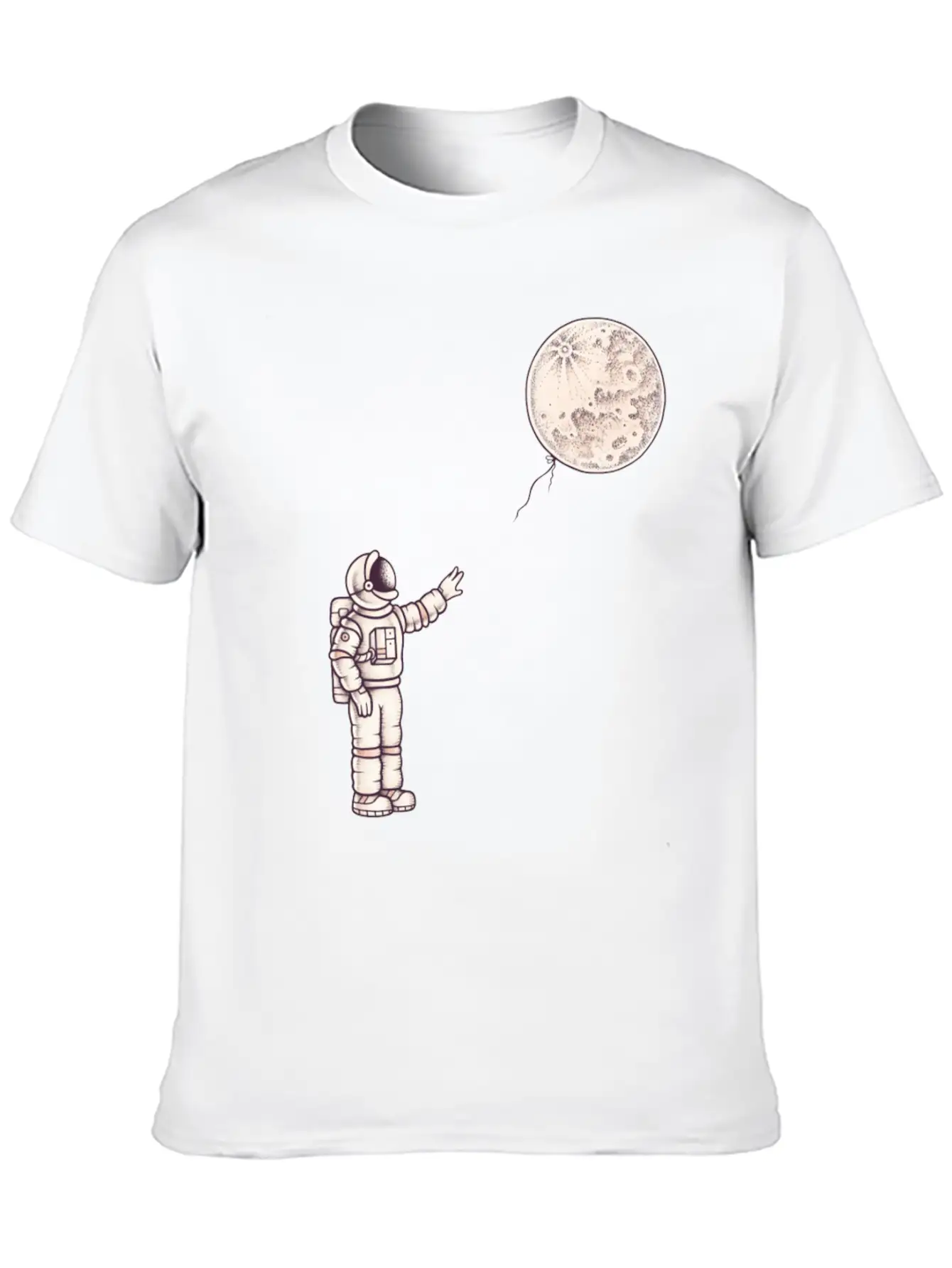 Astronaut With The Moon Unisex Casual T-Shirt – Clean Design For Daily Comfort
