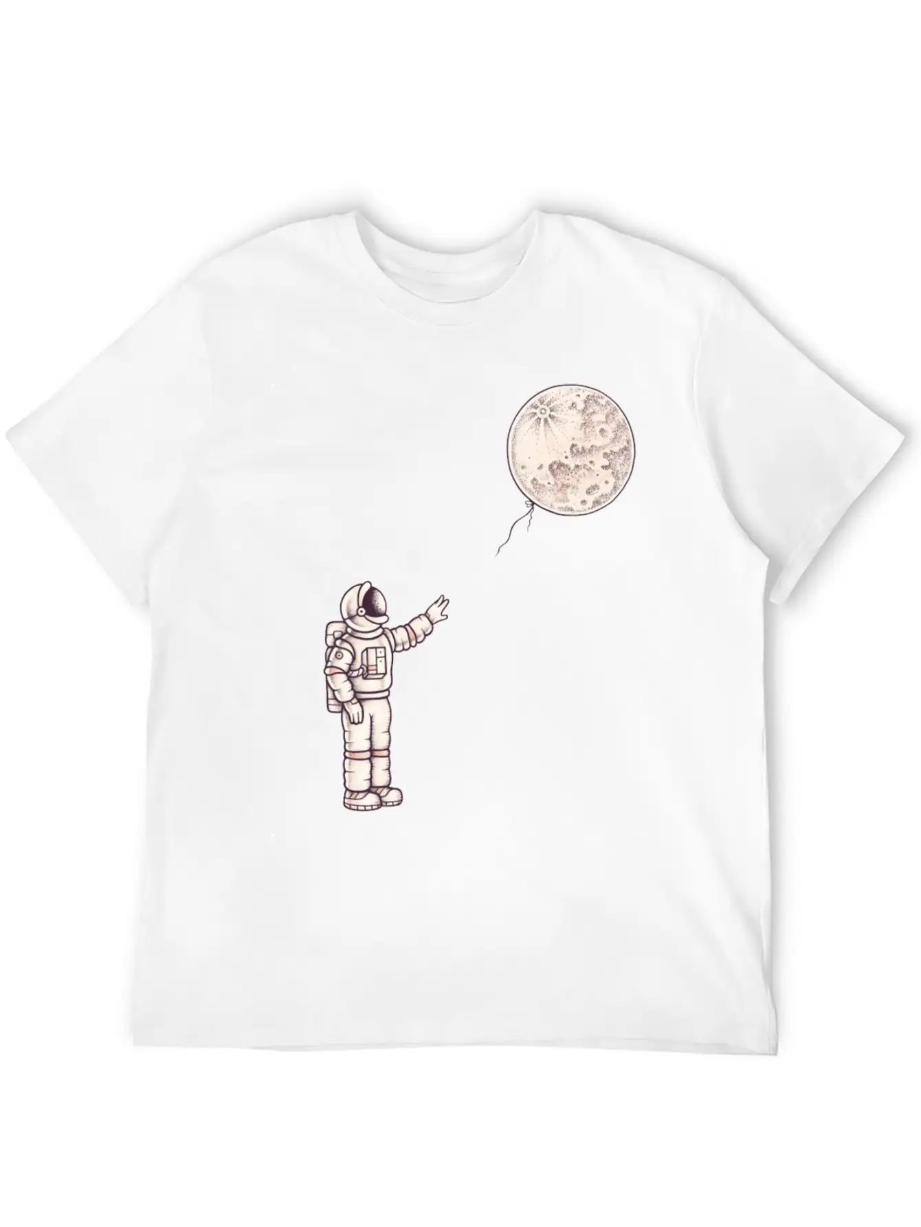 Astronaut With The Moon Unisex Casual T-Shirt – Clean Design For Daily Comfort