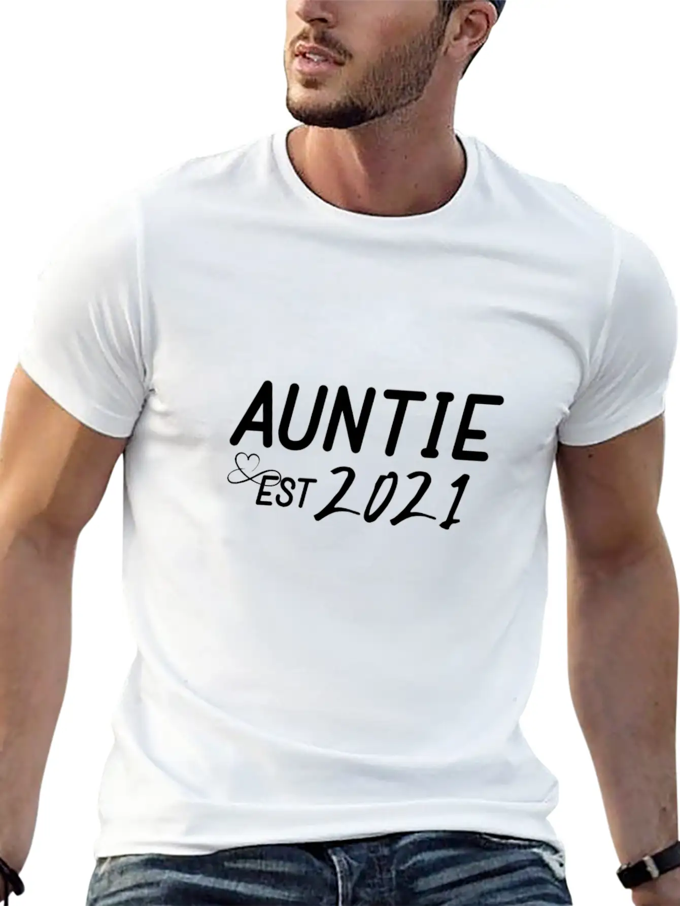 Auntie Est 2021 Basic Graphic T-Shirt – Daily Comfort In Soft Cotton