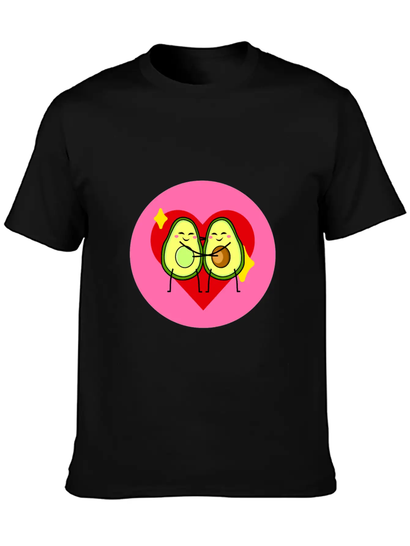 Avocado Best Friends Heart Valentines Gift Idea Stylish Everyday T-Shirt – Unisex Basic Cotton Tee