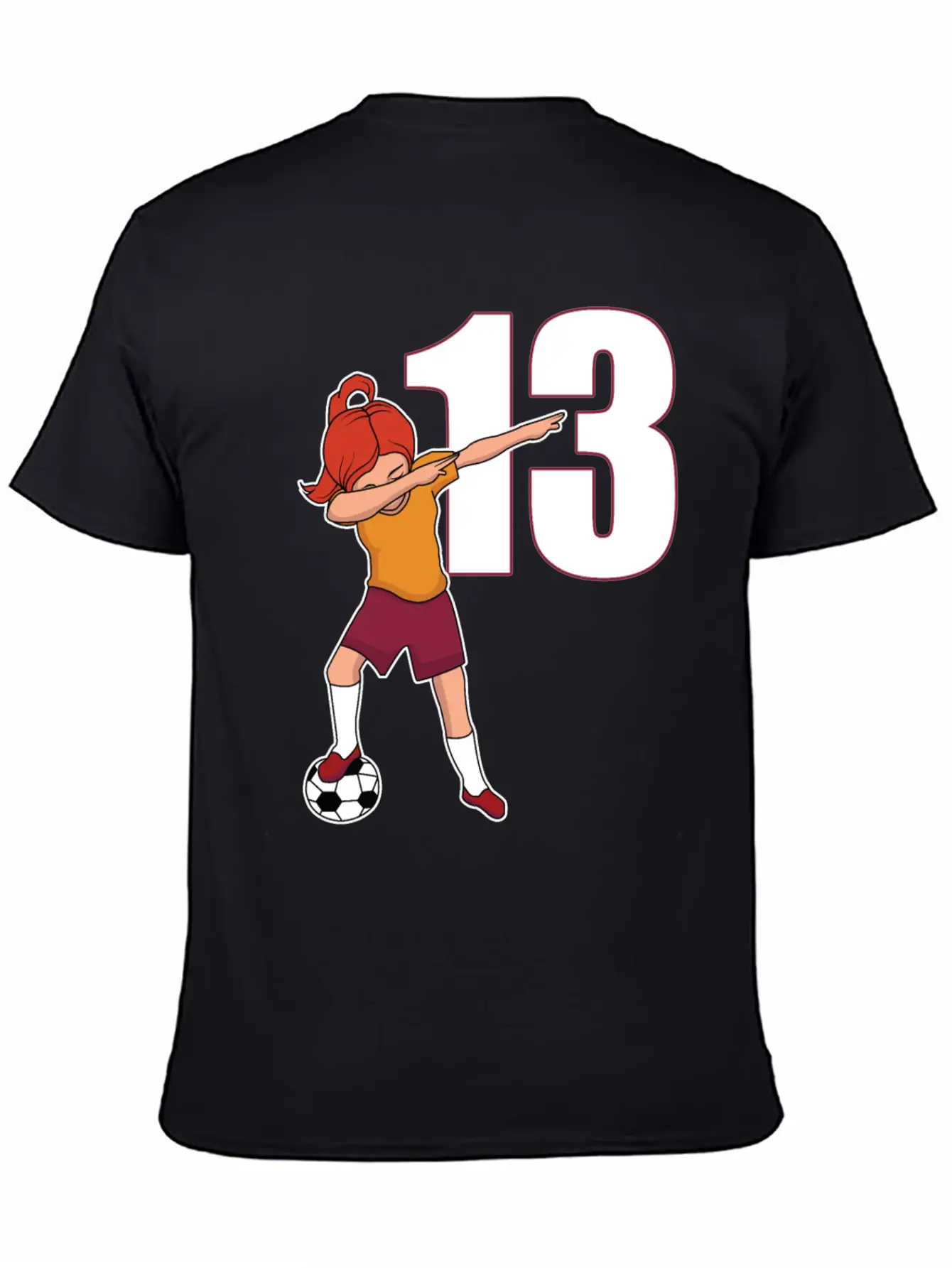 Awesome Soccer Player Number 13 Soccer Athlete Basic Graphic T-Shirt – Daily Comfort In Soft Cotton