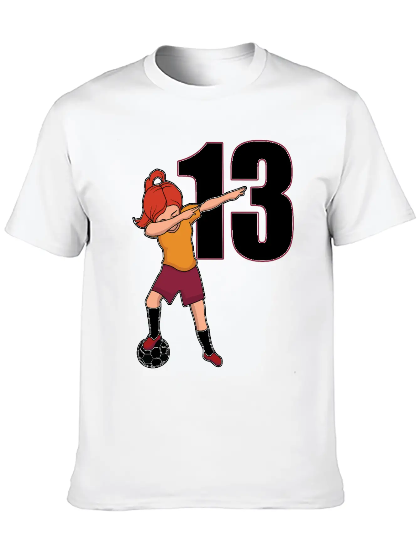 Awesome Soccer Player Number 13 Soccer Athlete Basic Graphic T-Shirt – Daily Comfort In Soft Cotton