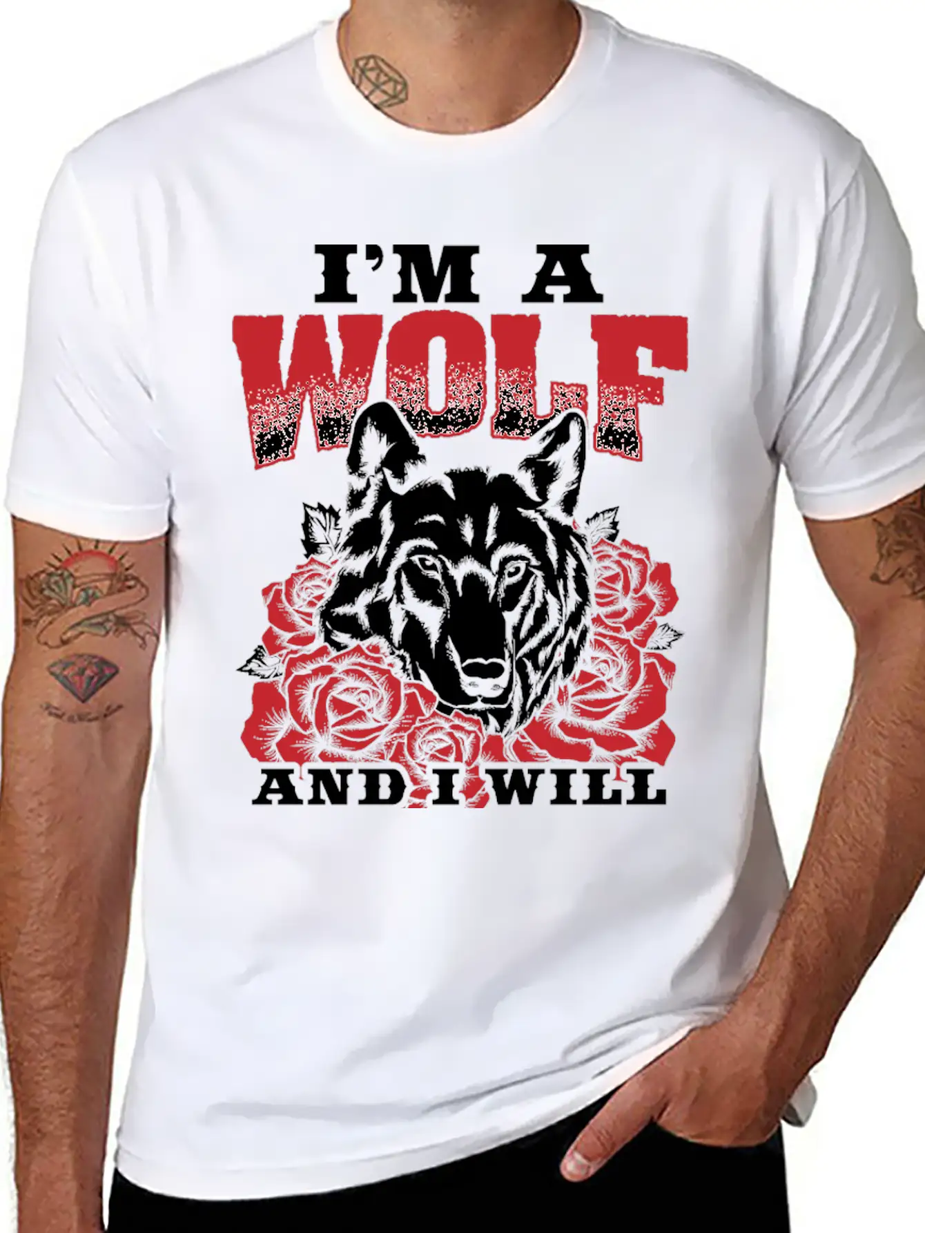 Awesome Wolf Design Quote I Will Survive Classic Cotton Tee – Unisex Comfort For Any Season