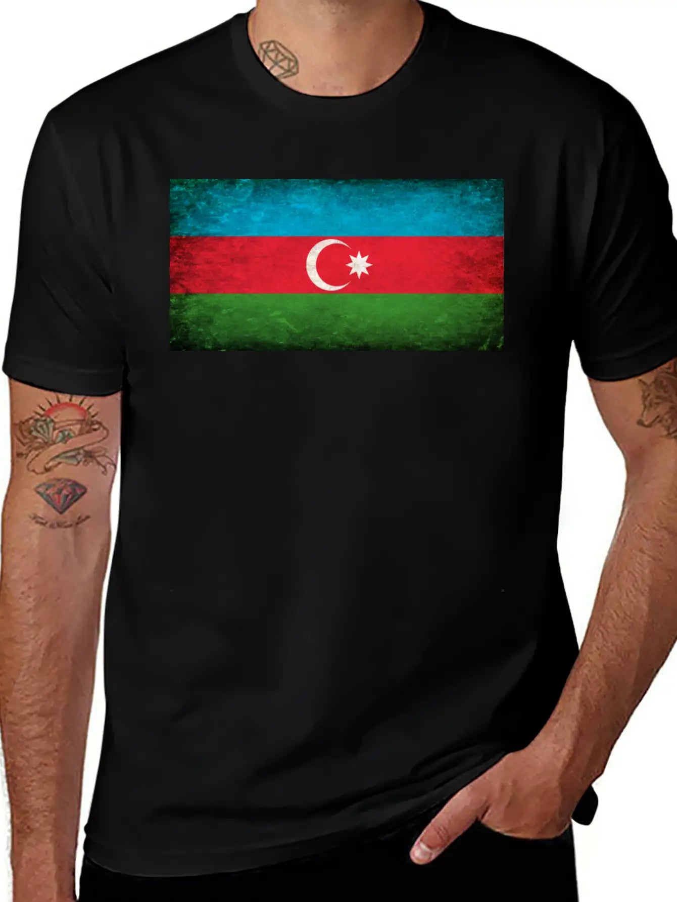 Azerbaijan Flag Stylish Everyday T-Shirt – Unisex Basic Cotton Tee