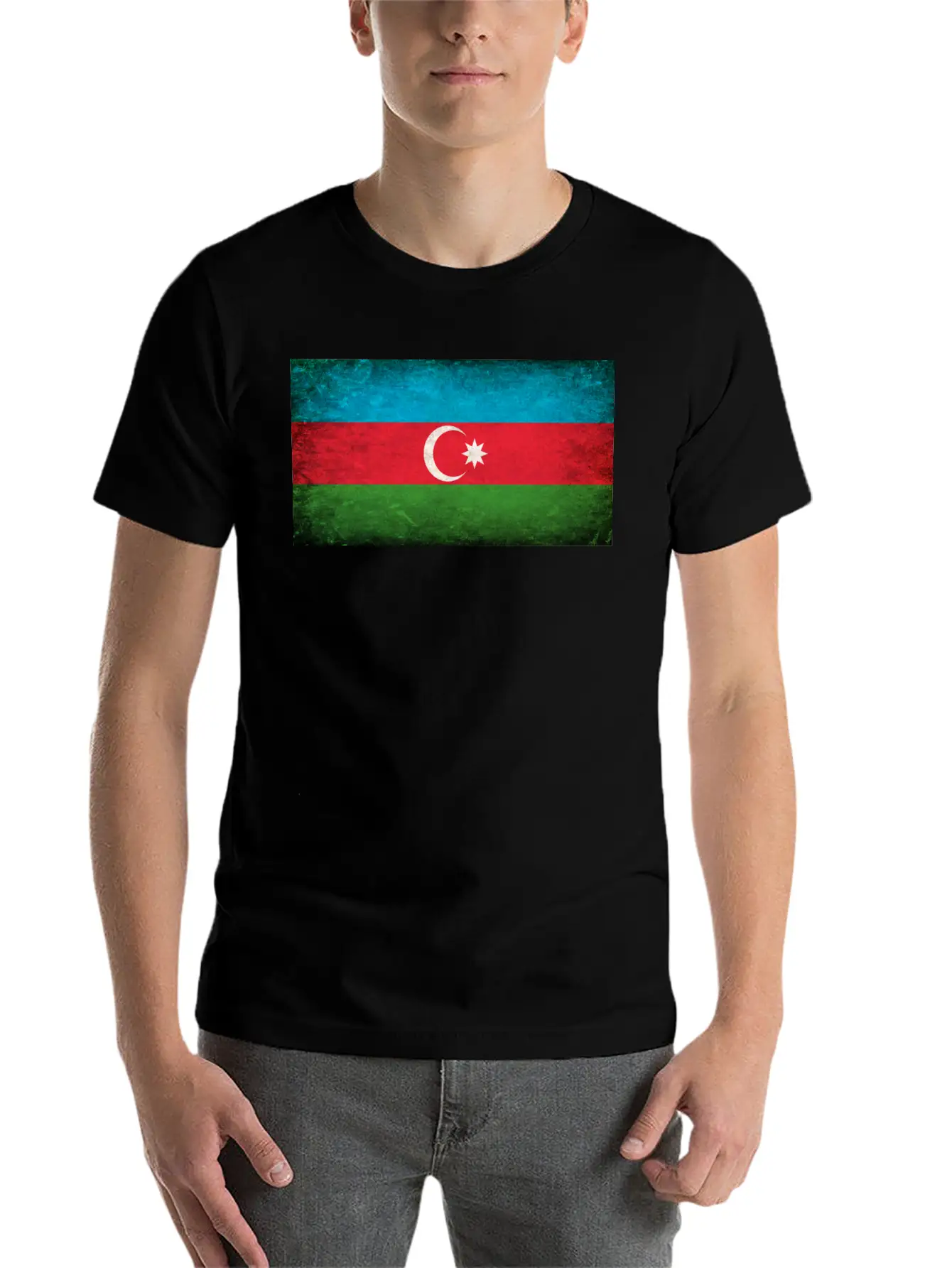 Azerbaijan Flag Stylish Everyday T-Shirt – Unisex Basic Cotton Tee