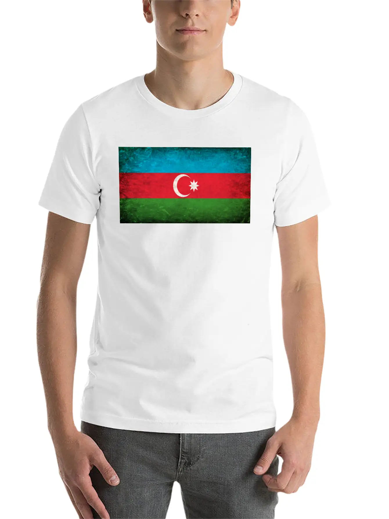 Azerbaijan Flag Stylish Everyday T-Shirt – Unisex Basic Cotton Tee