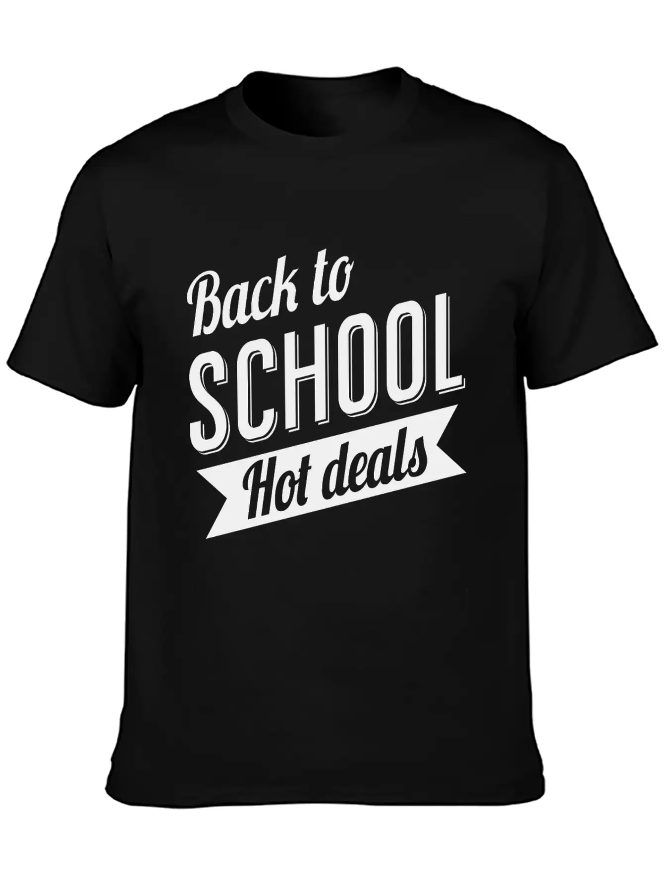Back To School Hot Deals Classic Crew Neck Graphic Tee – Everyday Minimal Look