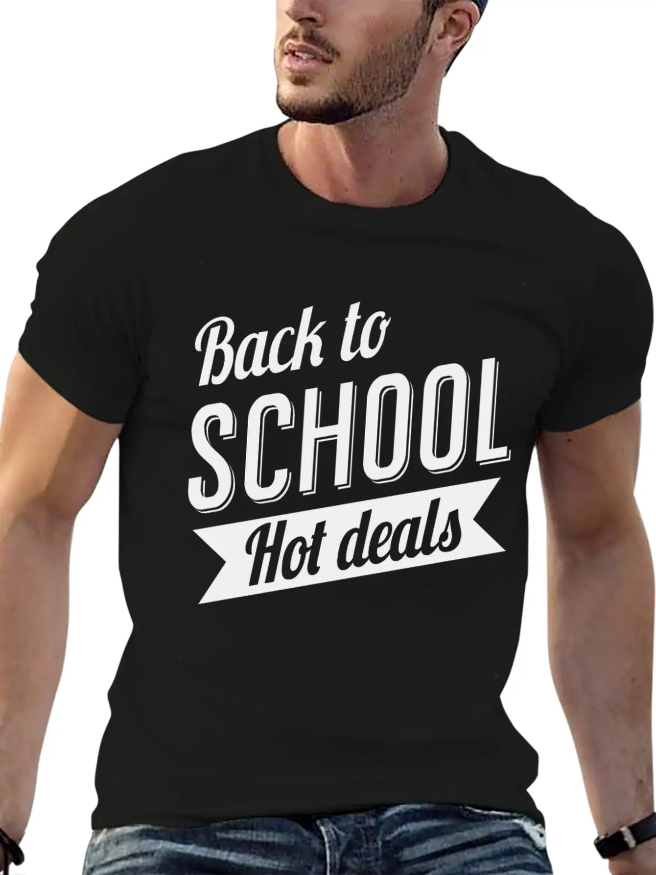 Back To School Hot Deals Classic Crew Neck Graphic Tee – Everyday Minimal Look