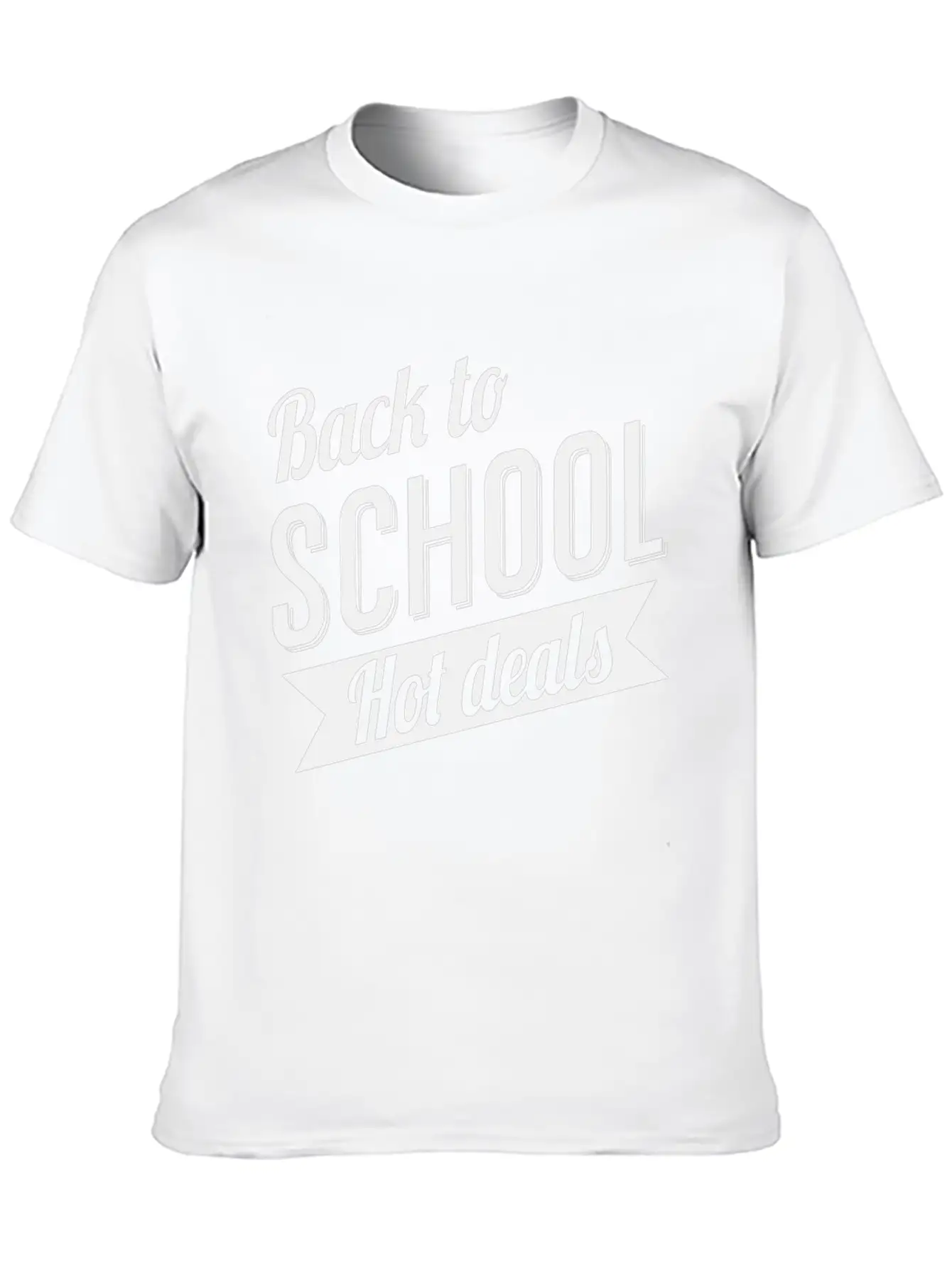 Back To School Hot Deals Classic Crew Neck Graphic Tee – Everyday Minimal Look