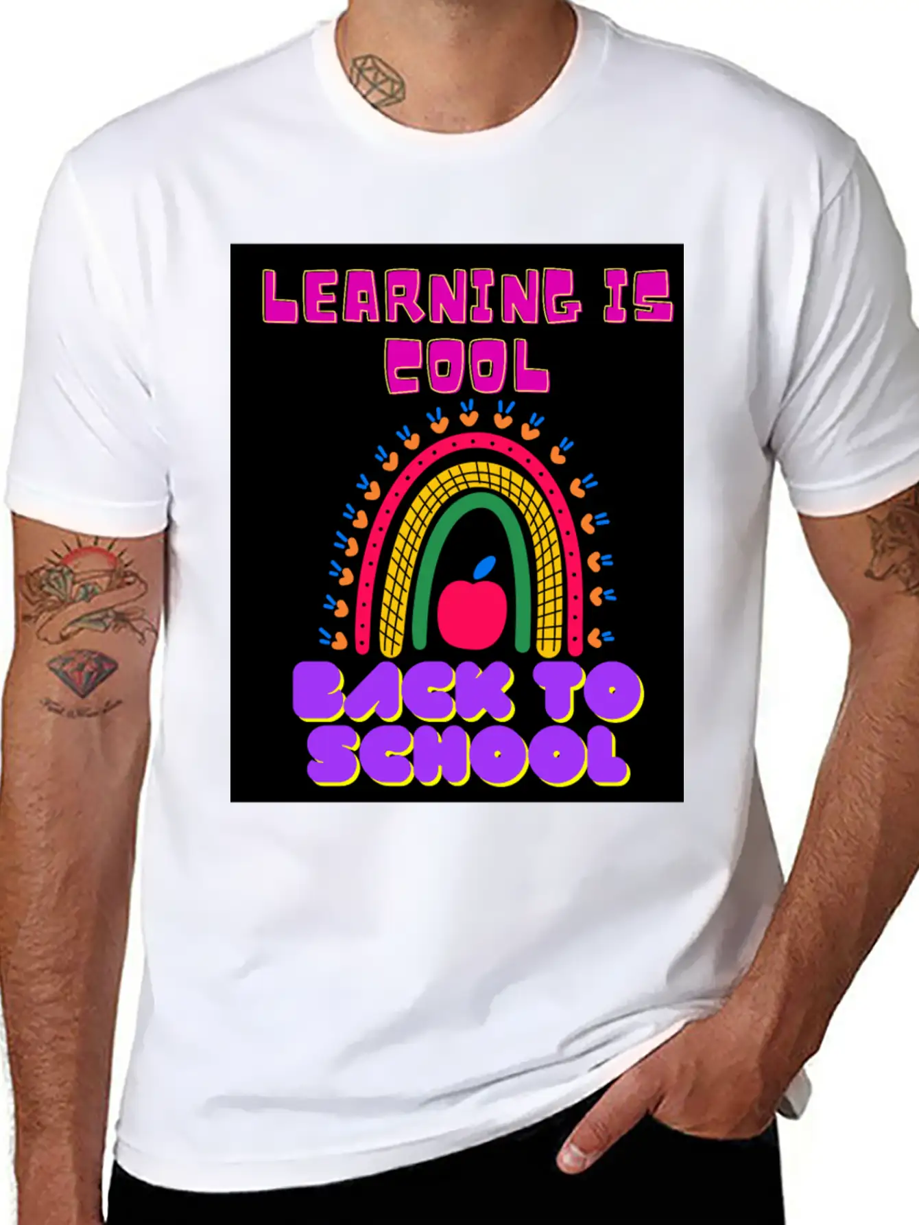 Back To School, LEARNING IS COOL BACK TO SCHOOL Unisex Casual T-Shirt – Clean Design For Daily Comfort