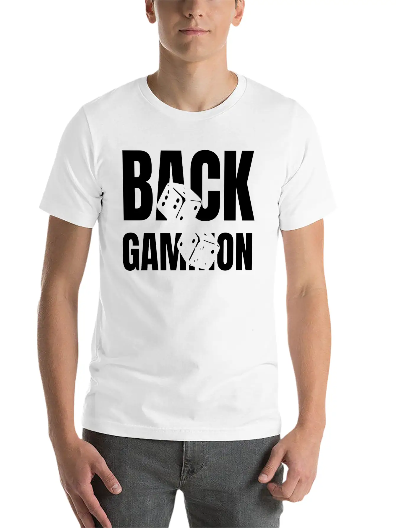 Backgammon Game Dice Competition Player Lover Stylish Everyday T-Shirt – Unisex Basic Cotton Tee