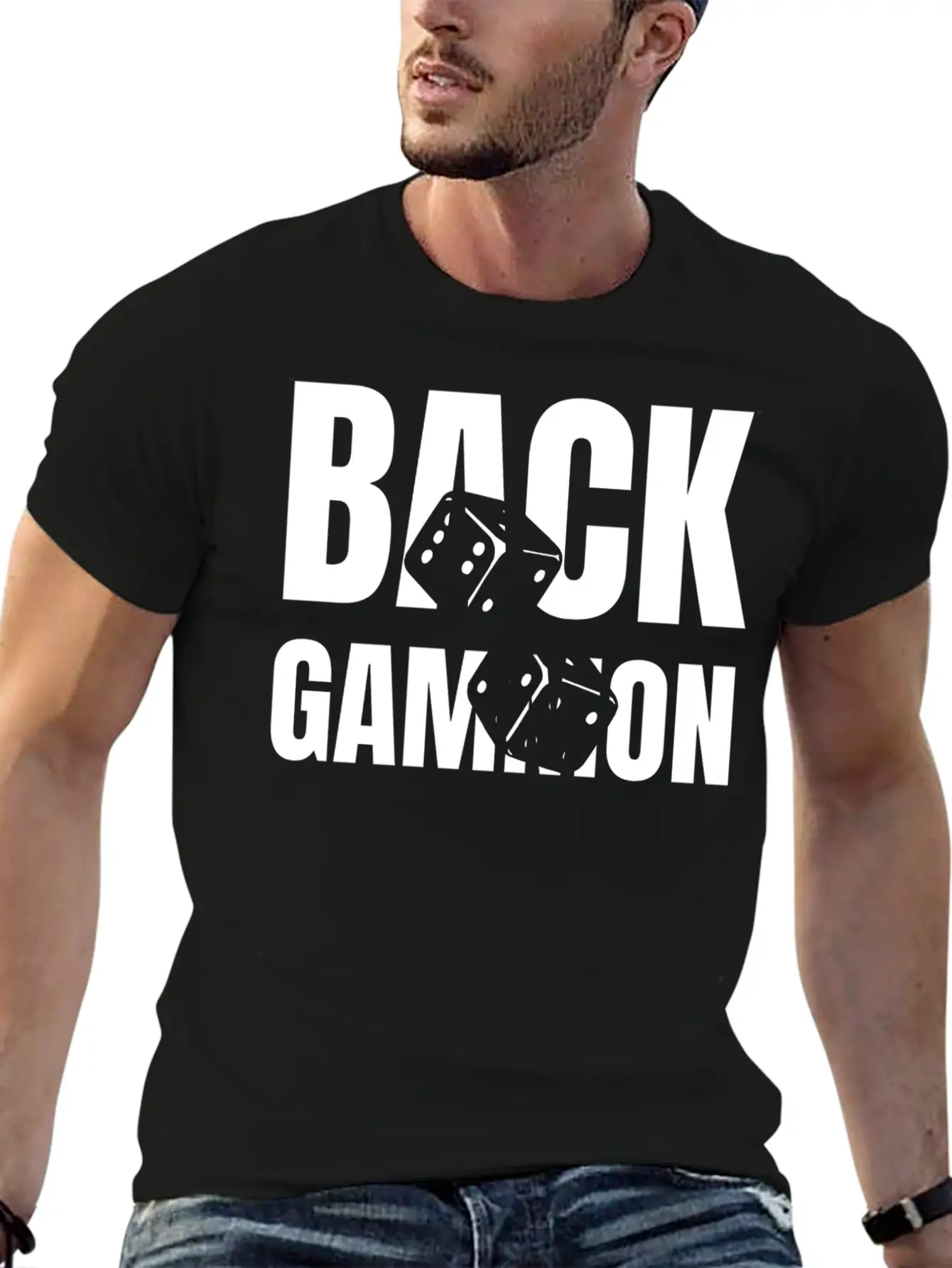Backgammon Game Dice Competition Player Lover Stylish Everyday T-Shirt – Unisex Basic Cotton Tee