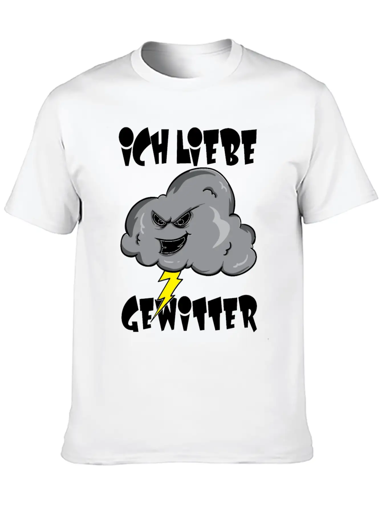 Bad Thunderstorm / Thundercloud Classic Crew Neck Graphic Tee – Everyday Minimal Look