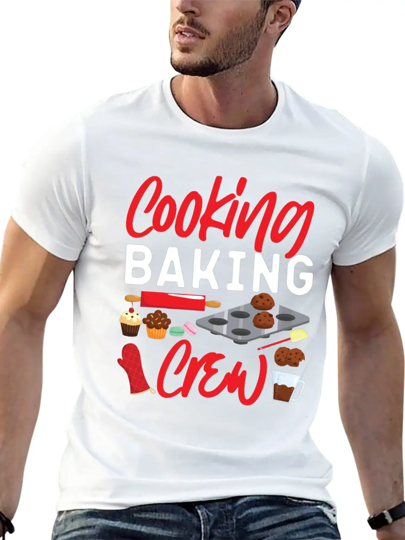 Bake Baking Cookie Cupcake Cooking Casual Graphic T-Shirt – Simple And Comfortable Daily Wear