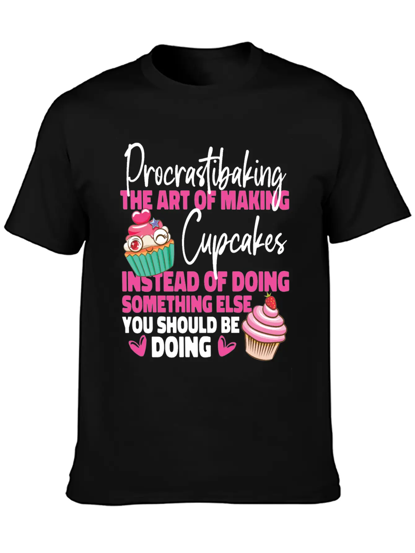 Bake Baking Cupcake Unisex Casual T-Shirt – Clean Design For Daily Comfort