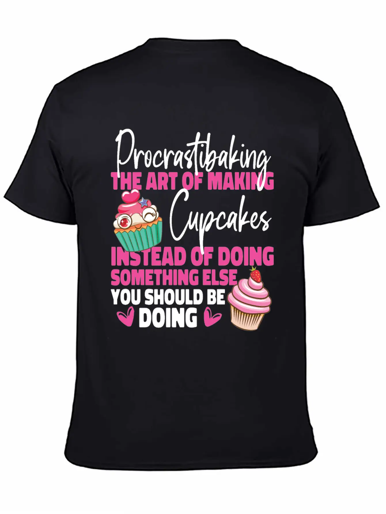 Bake Baking Cupcake Unisex Casual T-Shirt – Clean Design For Daily Comfort