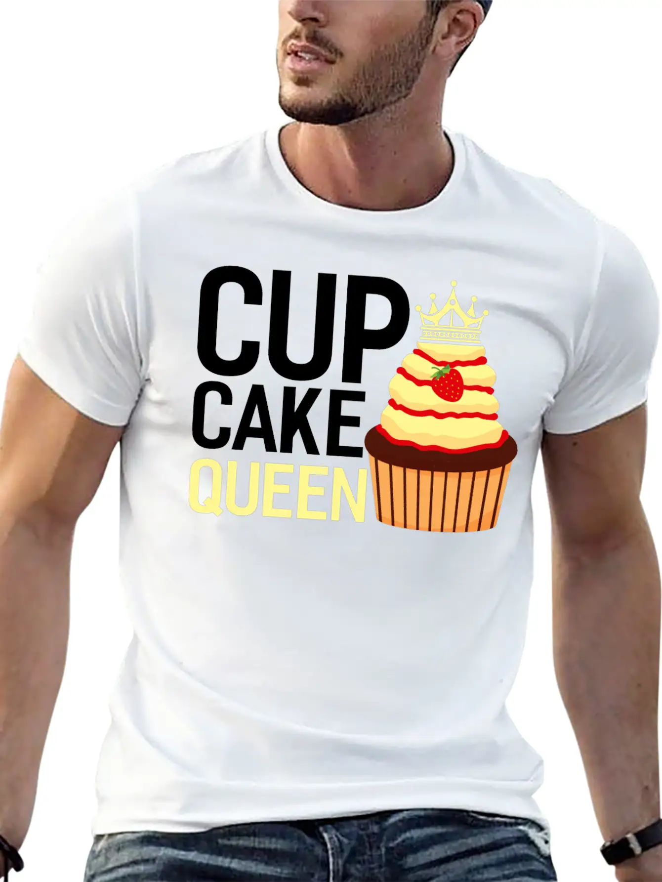 Baker Baking Bakery Bake Bread Cupcake Cake Gift Stylish Everyday T-Shirt – Unisex Basic Cotton Tee