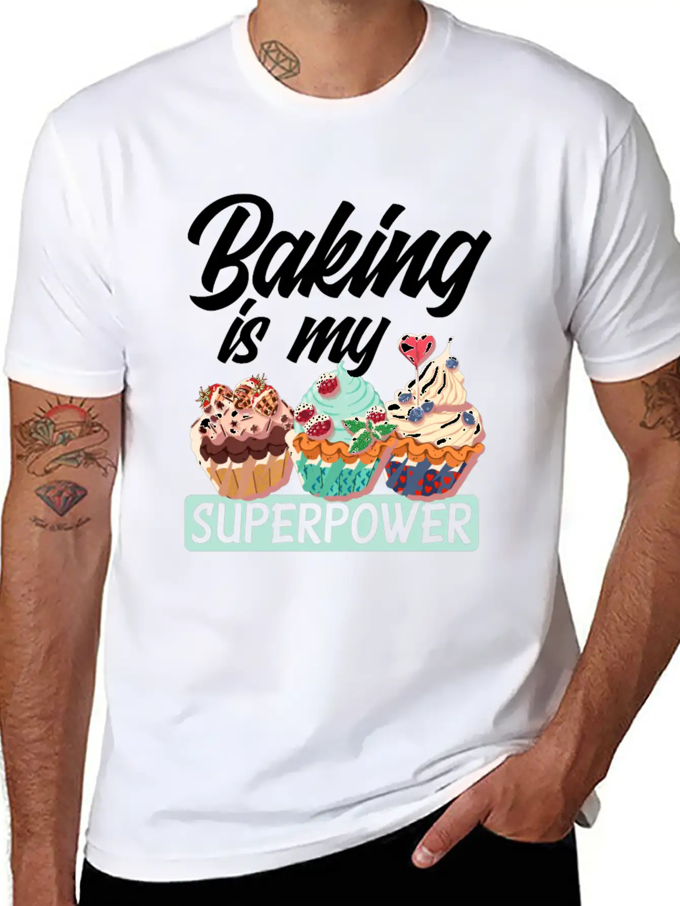 Baking Is My Superpower Funny Baking Baker Gift Basic Graphic T-Shirt – Daily Comfort In Soft Cotton