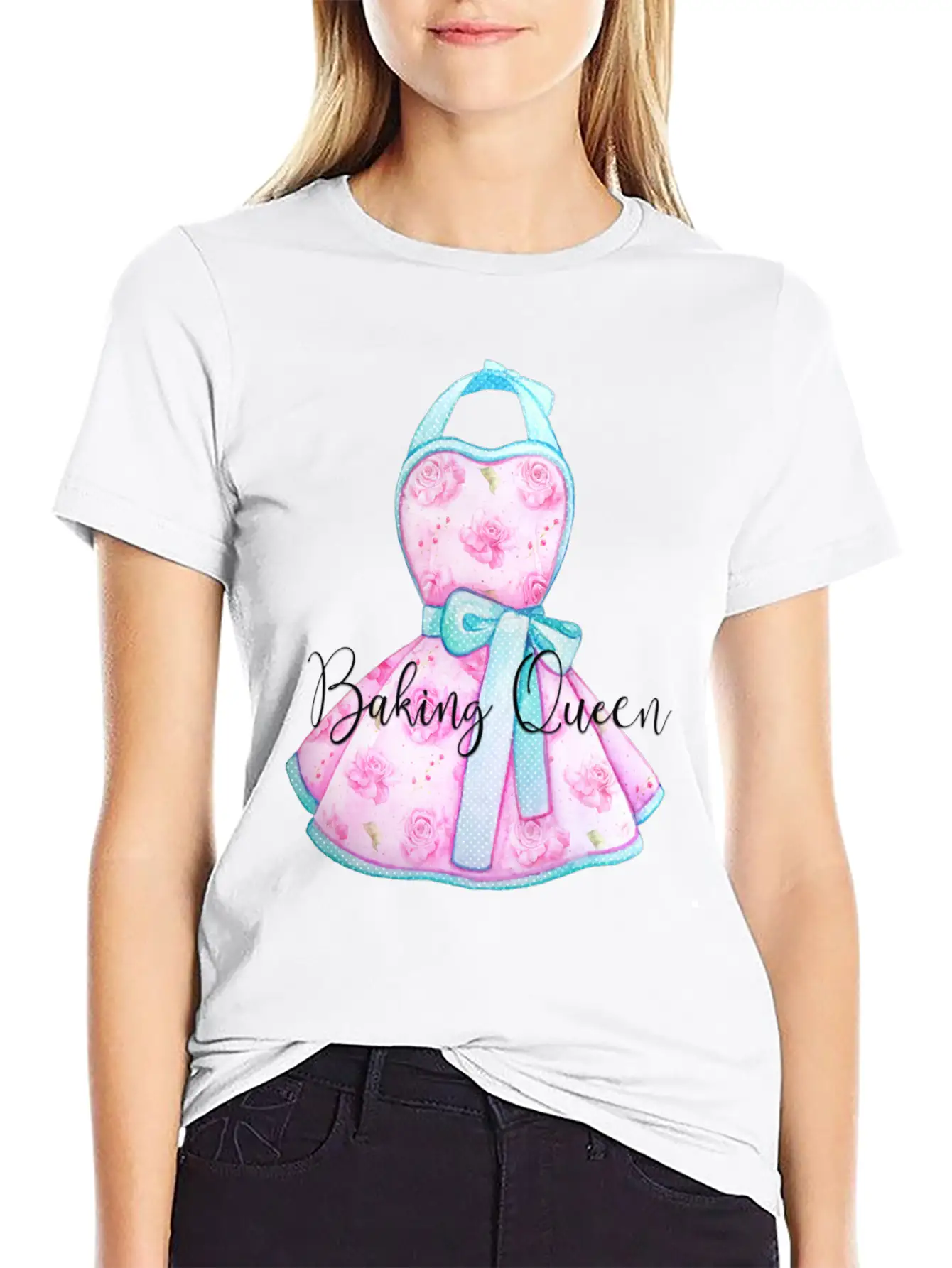 Baking Queen Apron Stylish Everyday T-Shirt – Unisex Basic Cotton Tee