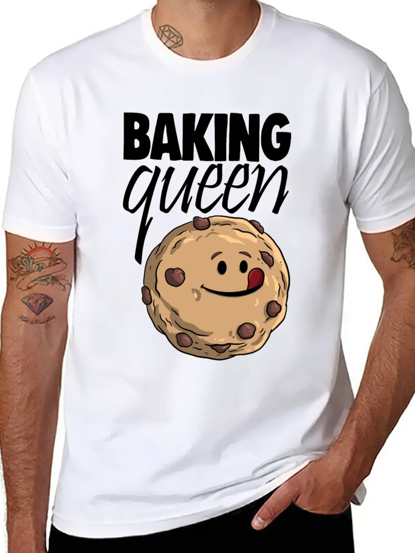Baking Queen Cookies Stylish Everyday T-Shirt – Unisex Basic Cotton Tee