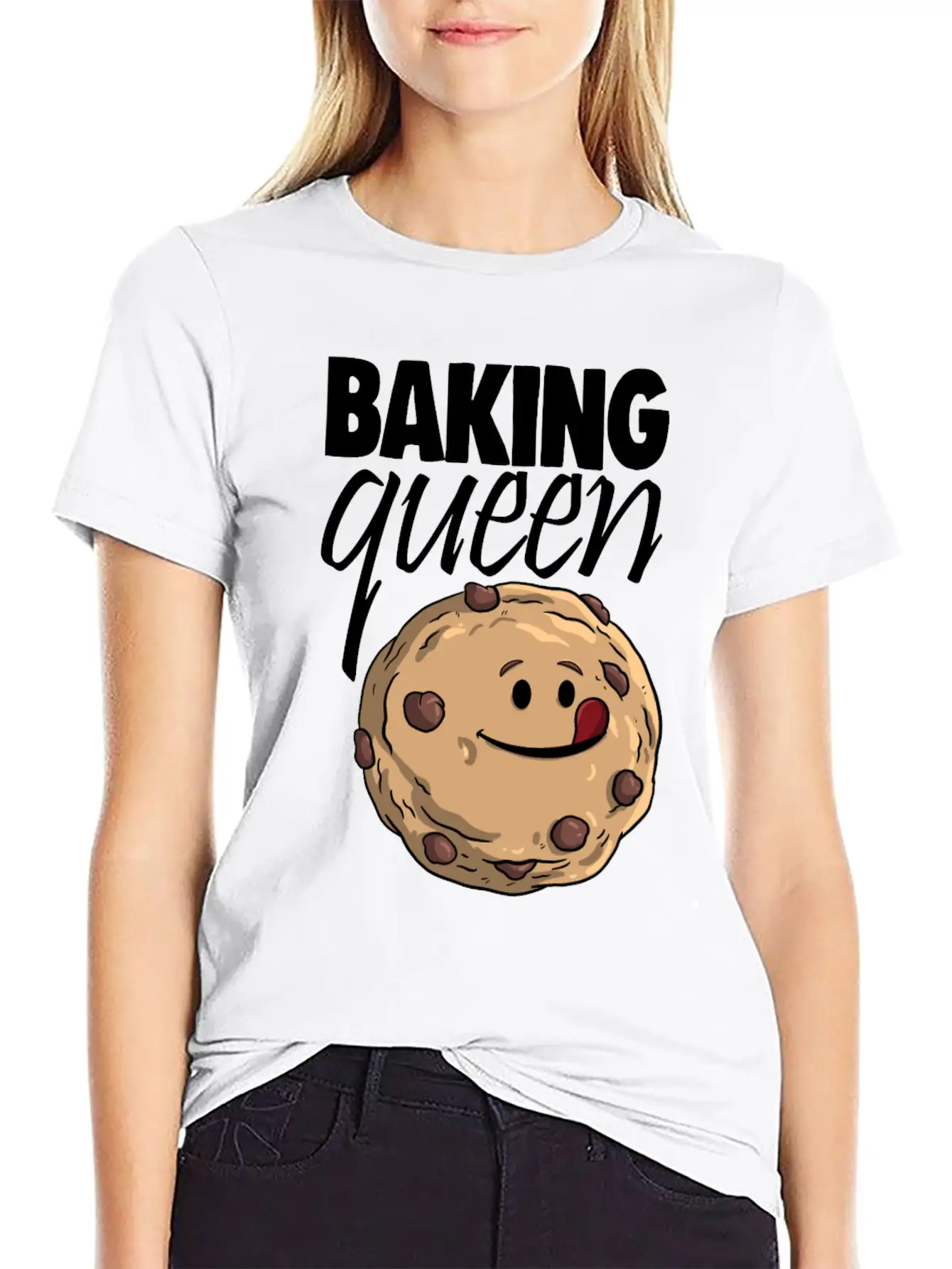 Baking Queen Cookies Stylish Everyday T-Shirt – Unisex Basic Cotton Tee