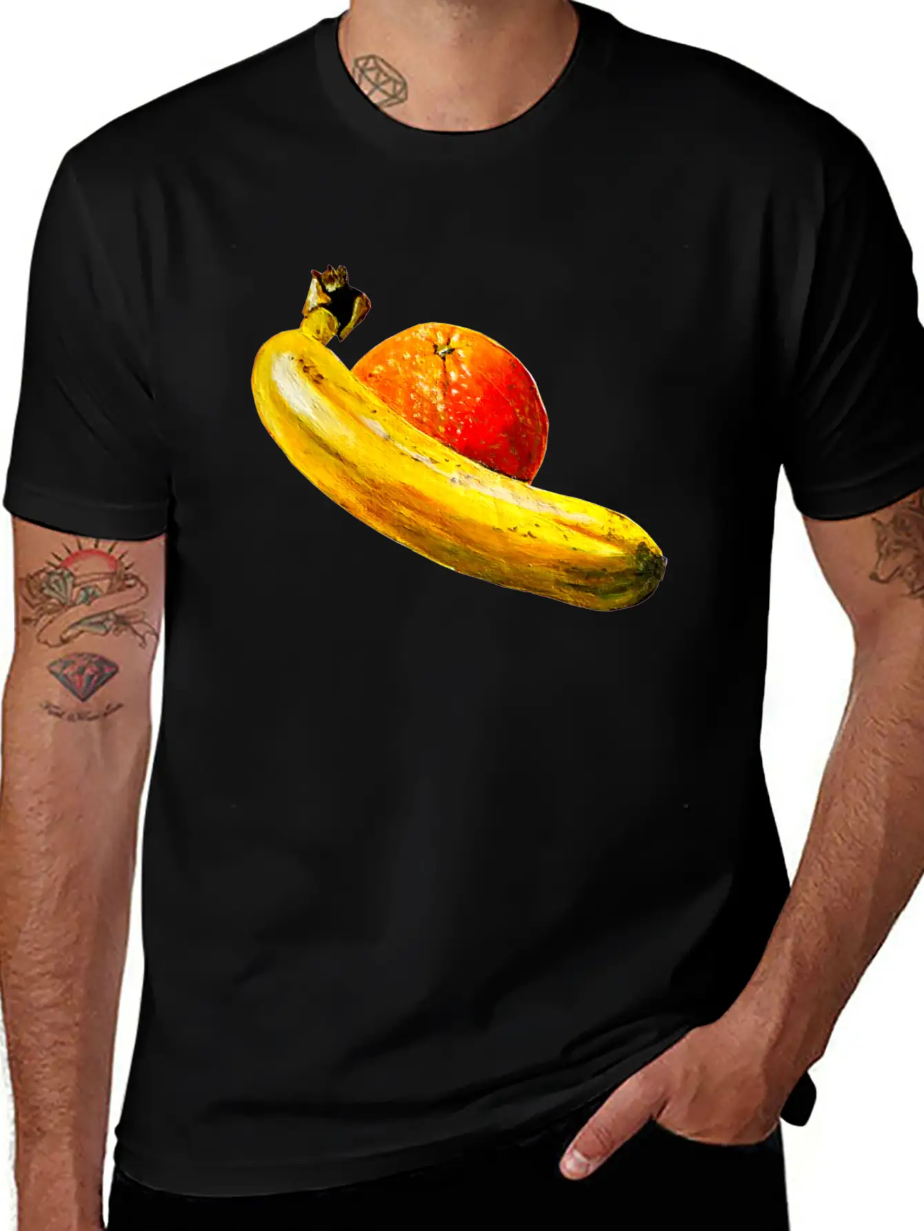 Banana Orange Stylish Everyday T-Shirt – Unisex Basic Cotton Tee