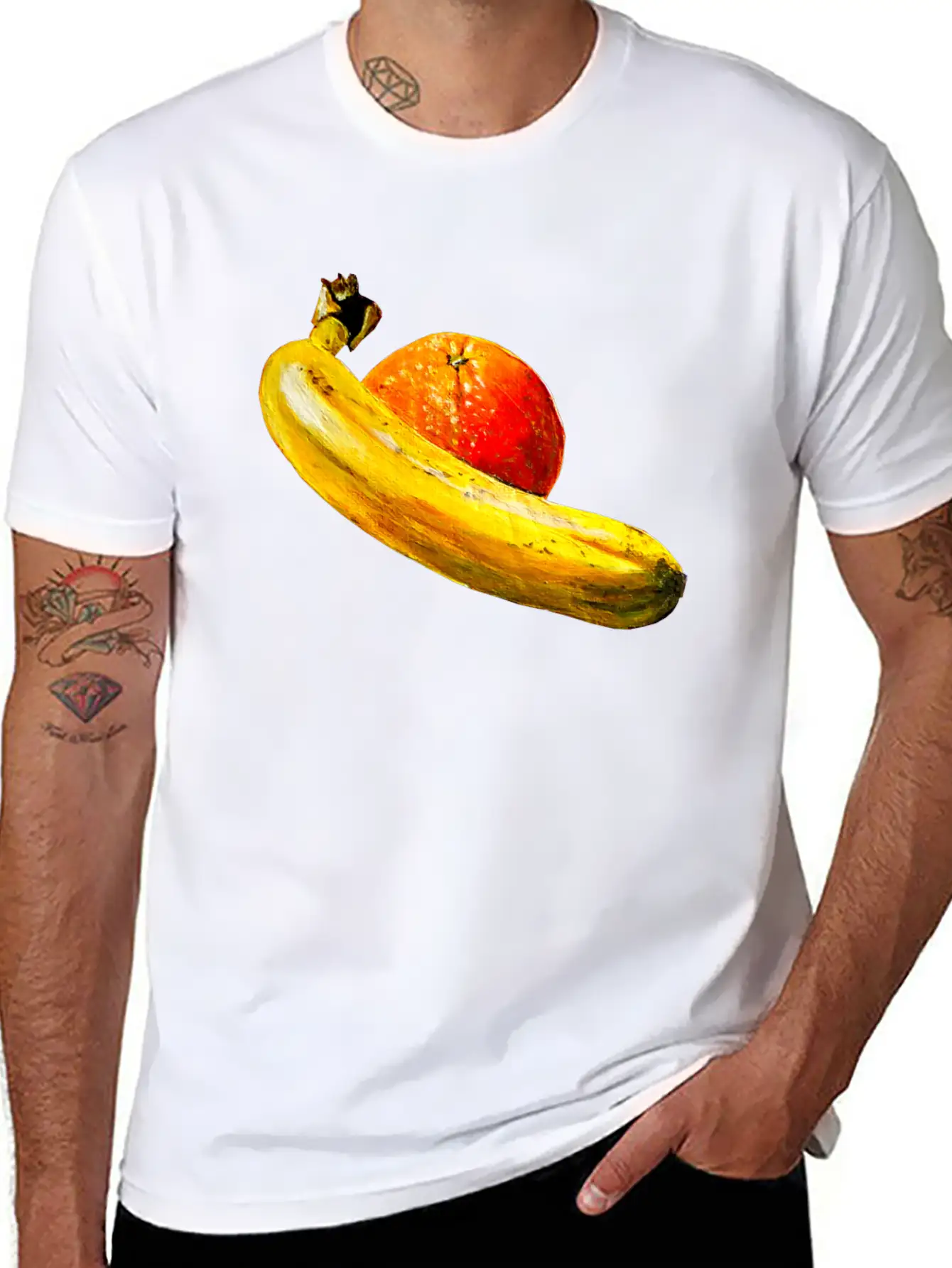 Banana Orange Stylish Everyday T-Shirt – Unisex Basic Cotton Tee