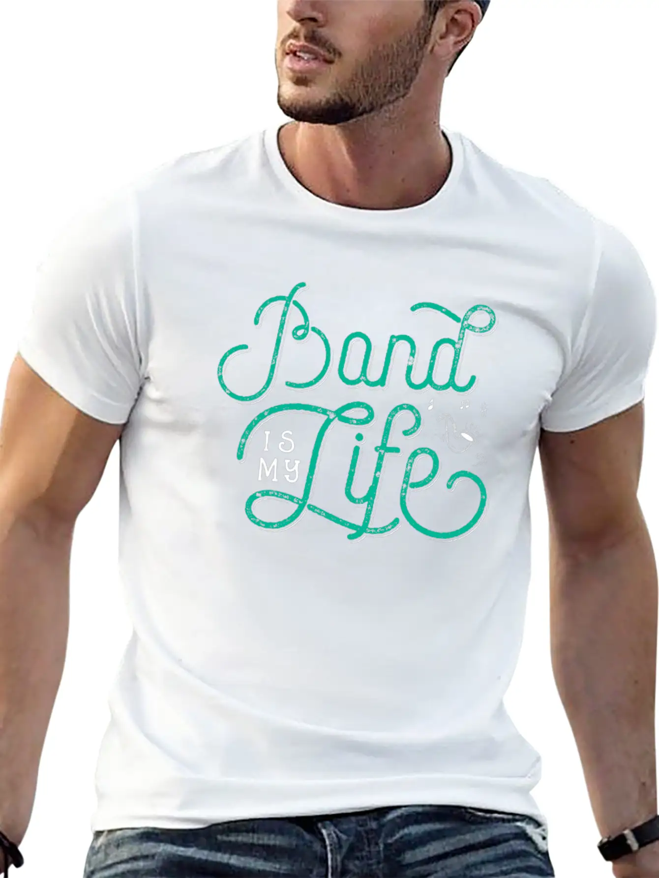 Band Is My Life - Funny Marching Band Gift Band Essential Cotton Tee For Daily Outfits – Unisex Style