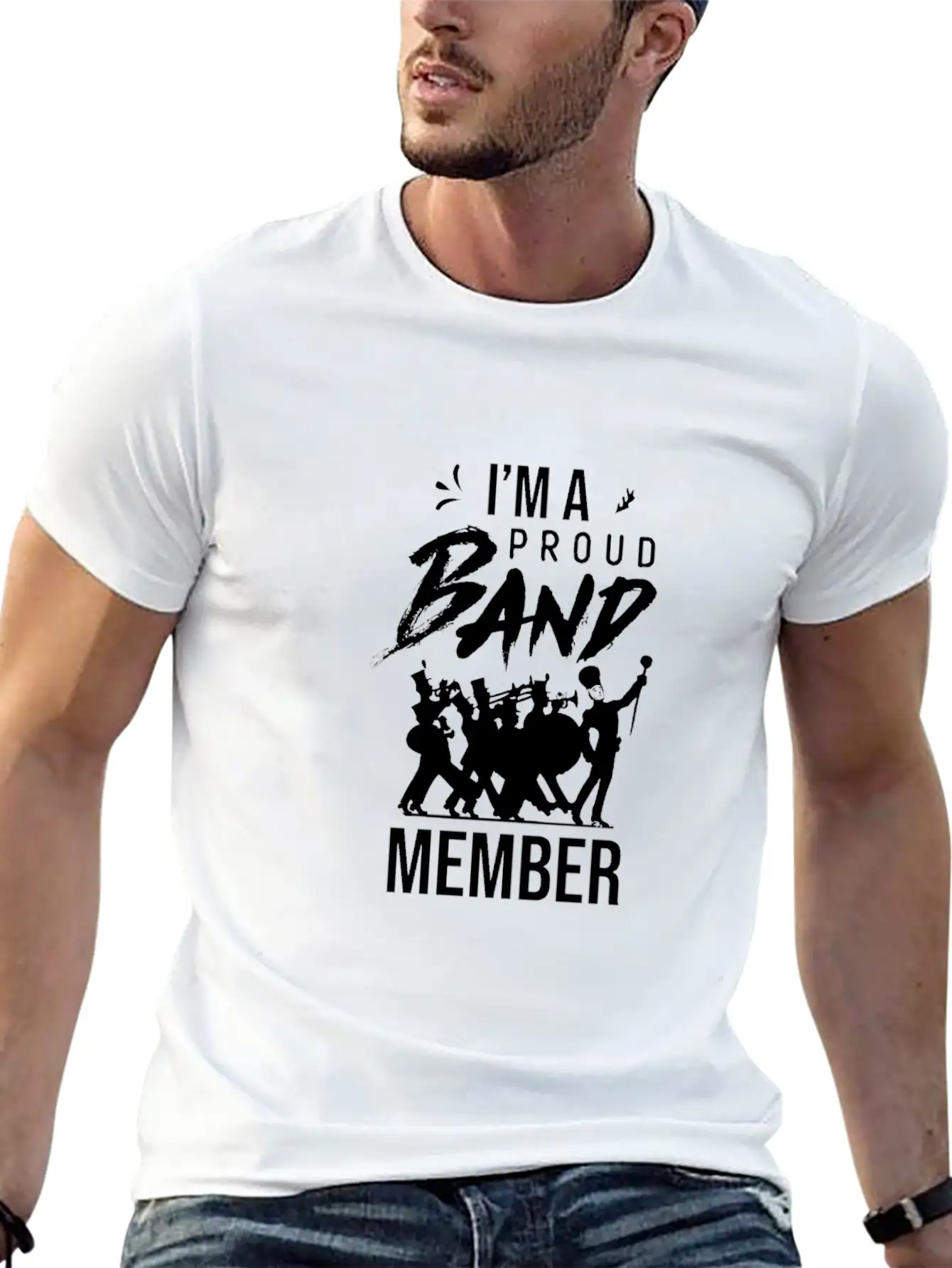 Band Musician Marching Band Music Instruments Stylish Everyday T-Shirt – Unisex Basic Cotton Tee