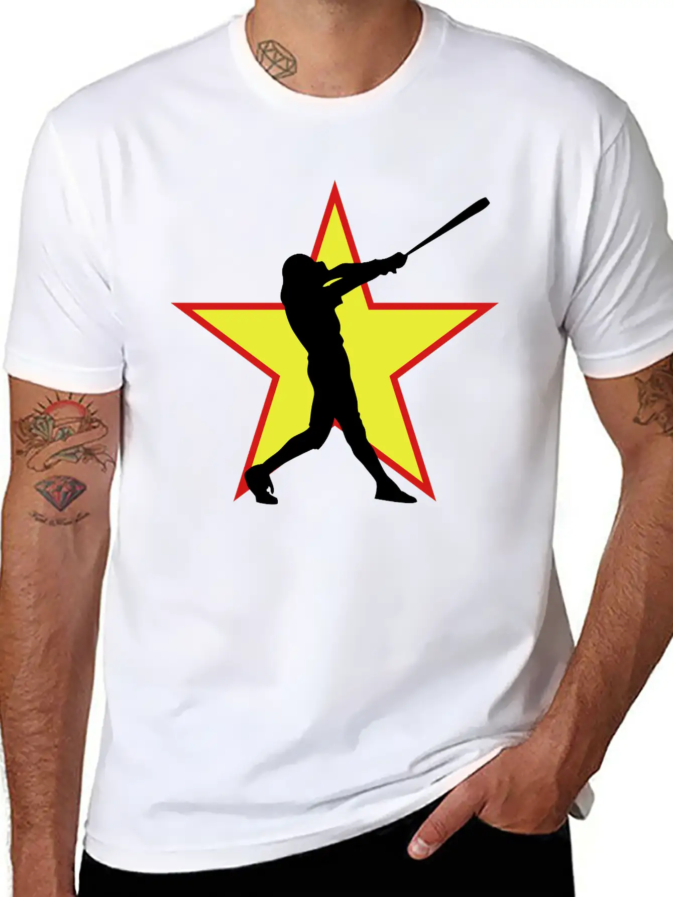Basball All Star Big Hitter Stylish Everyday T-Shirt – Unisex Basic Cotton Tee