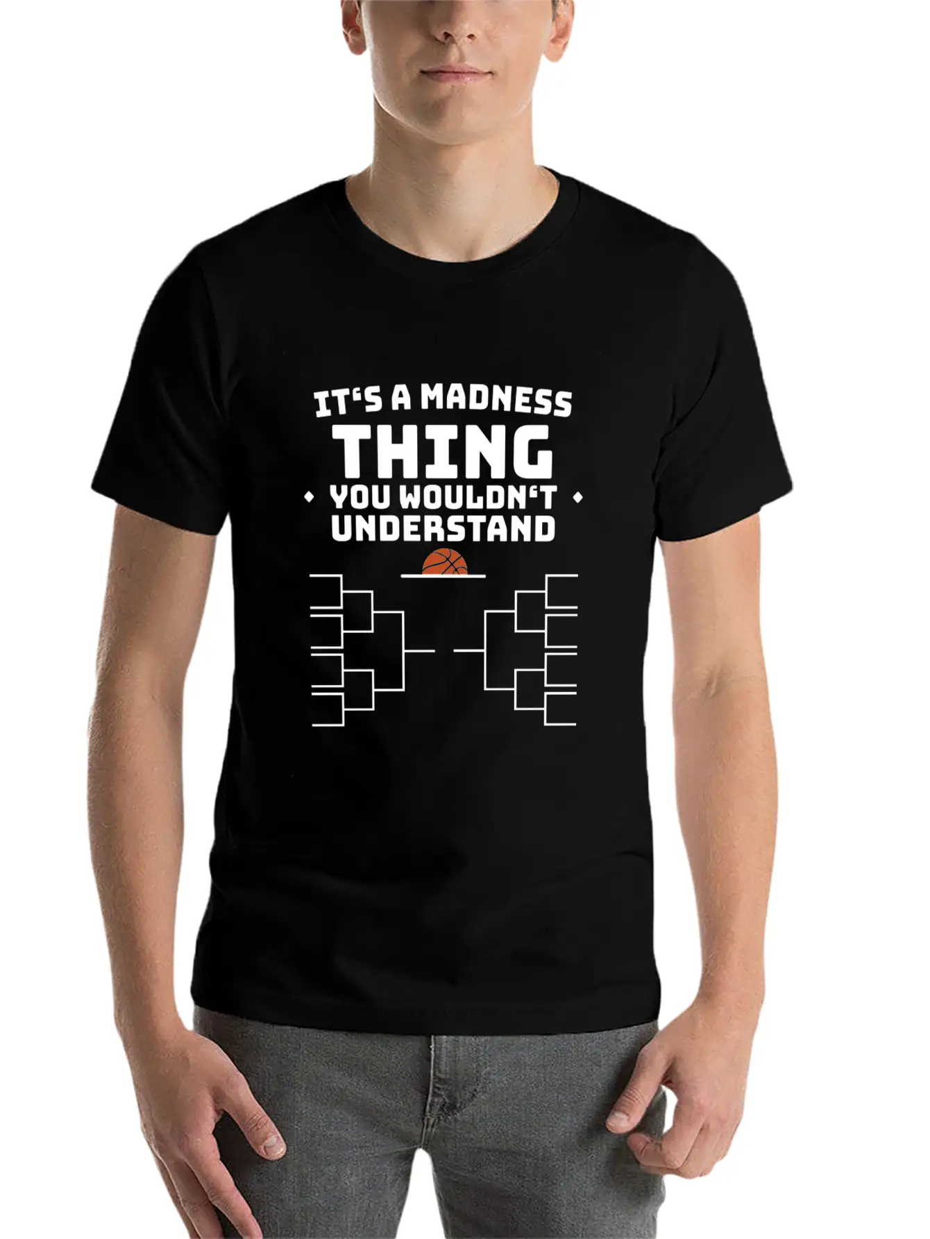 Basketball March Tournament Bracket College Gift Stylish Everyday T-Shirt – Unisex Basic Cotton Tee