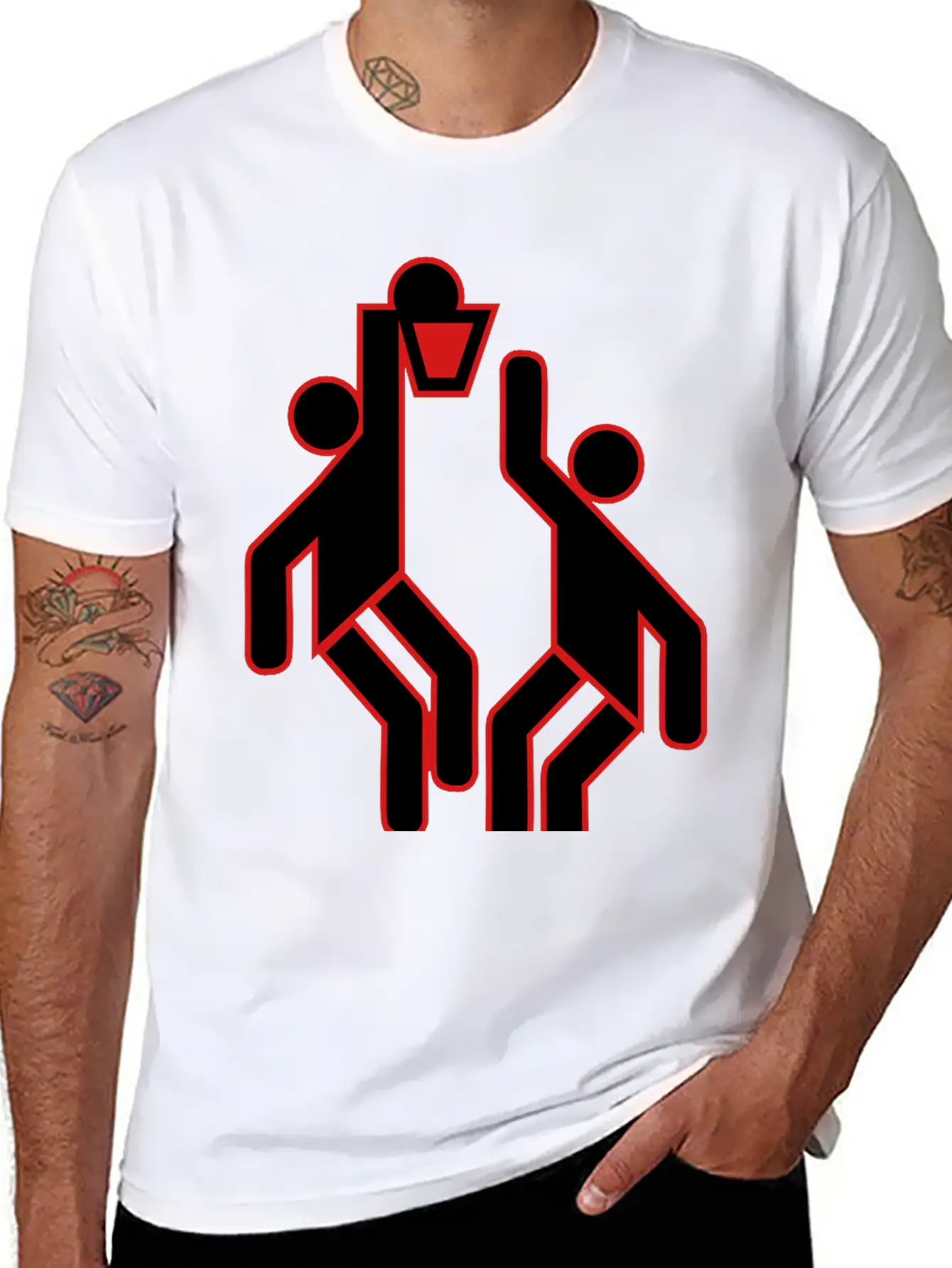 Basketball Pictograph Stylish Everyday T-Shirt – Unisex Basic Cotton Tee