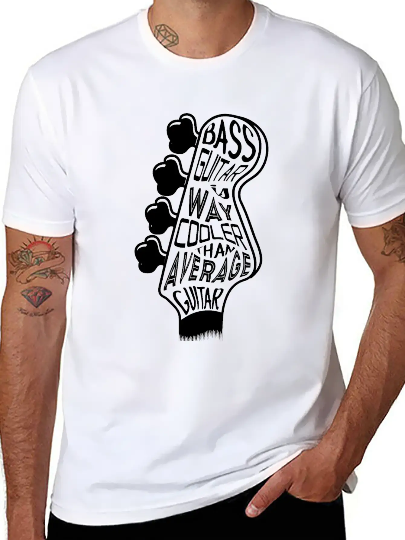 Bass Guitar Is Cooler Basic Graphic T-Shirt – Daily Comfort In Soft Cotton