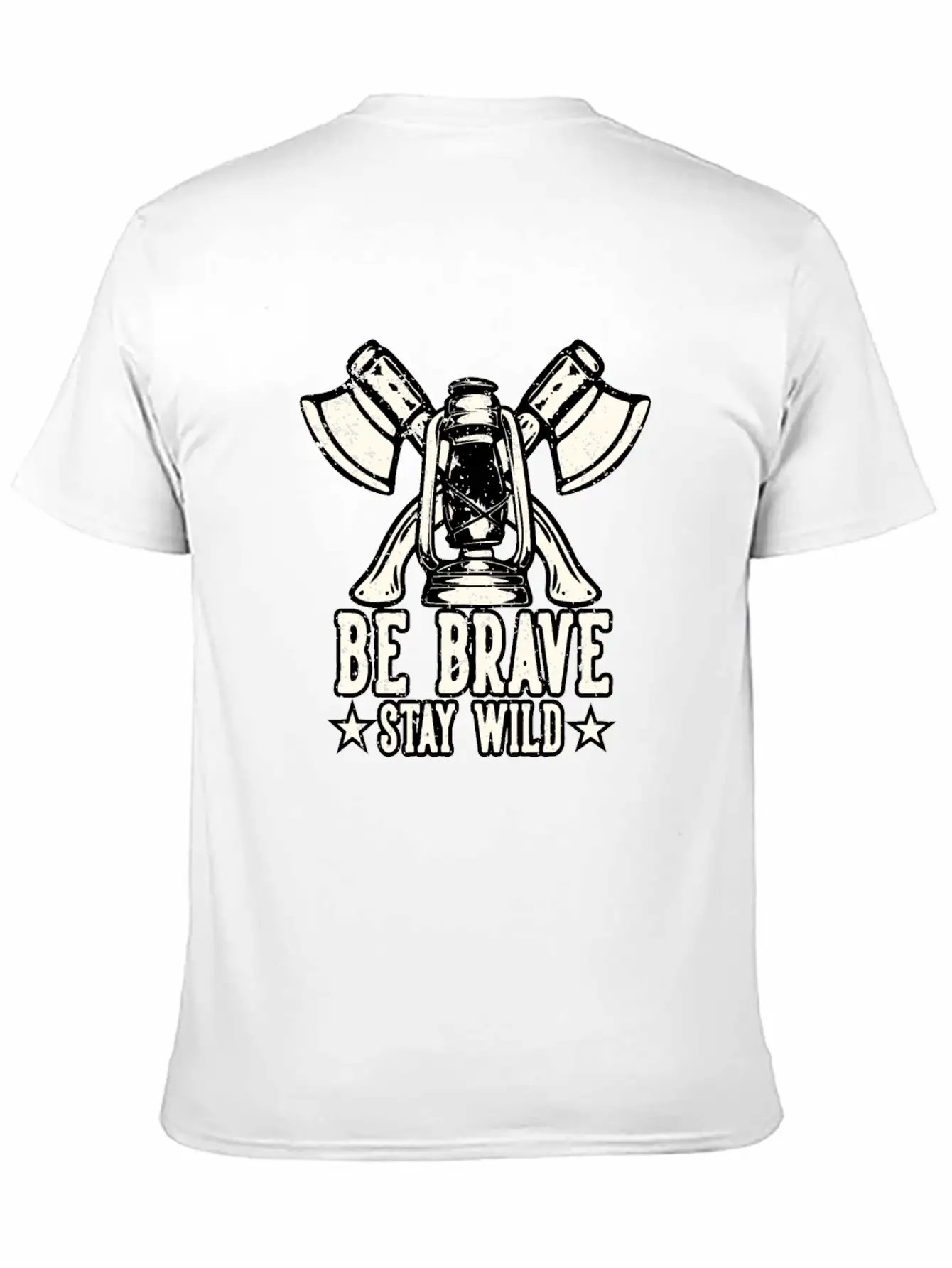 Be Brave Stay Wild Camper Camping Stylish Everyday T-Shirt – Unisex Basic Cotton Tee