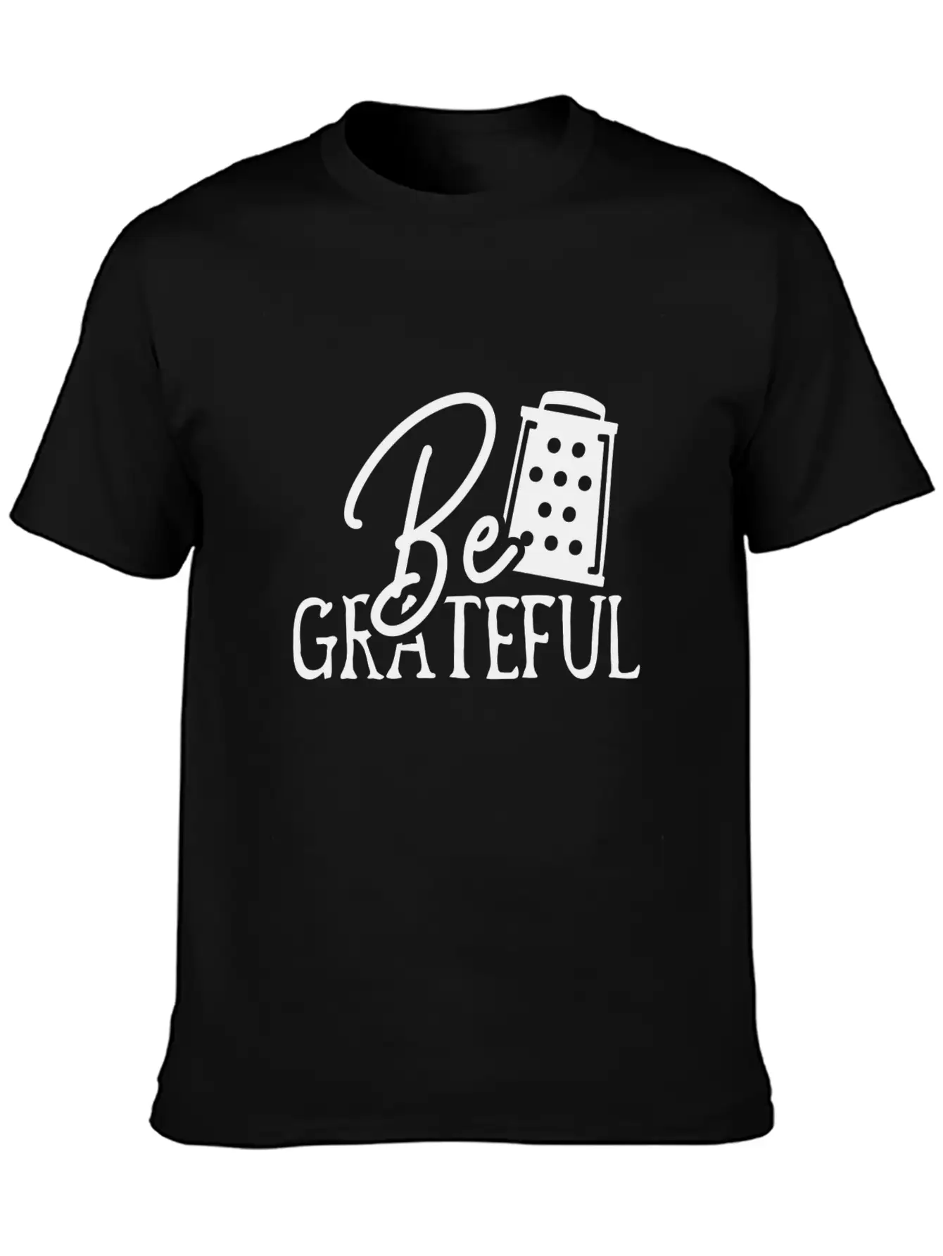 Be Grateful Classic Crew Neck Graphic Tee – Everyday Minimal Look