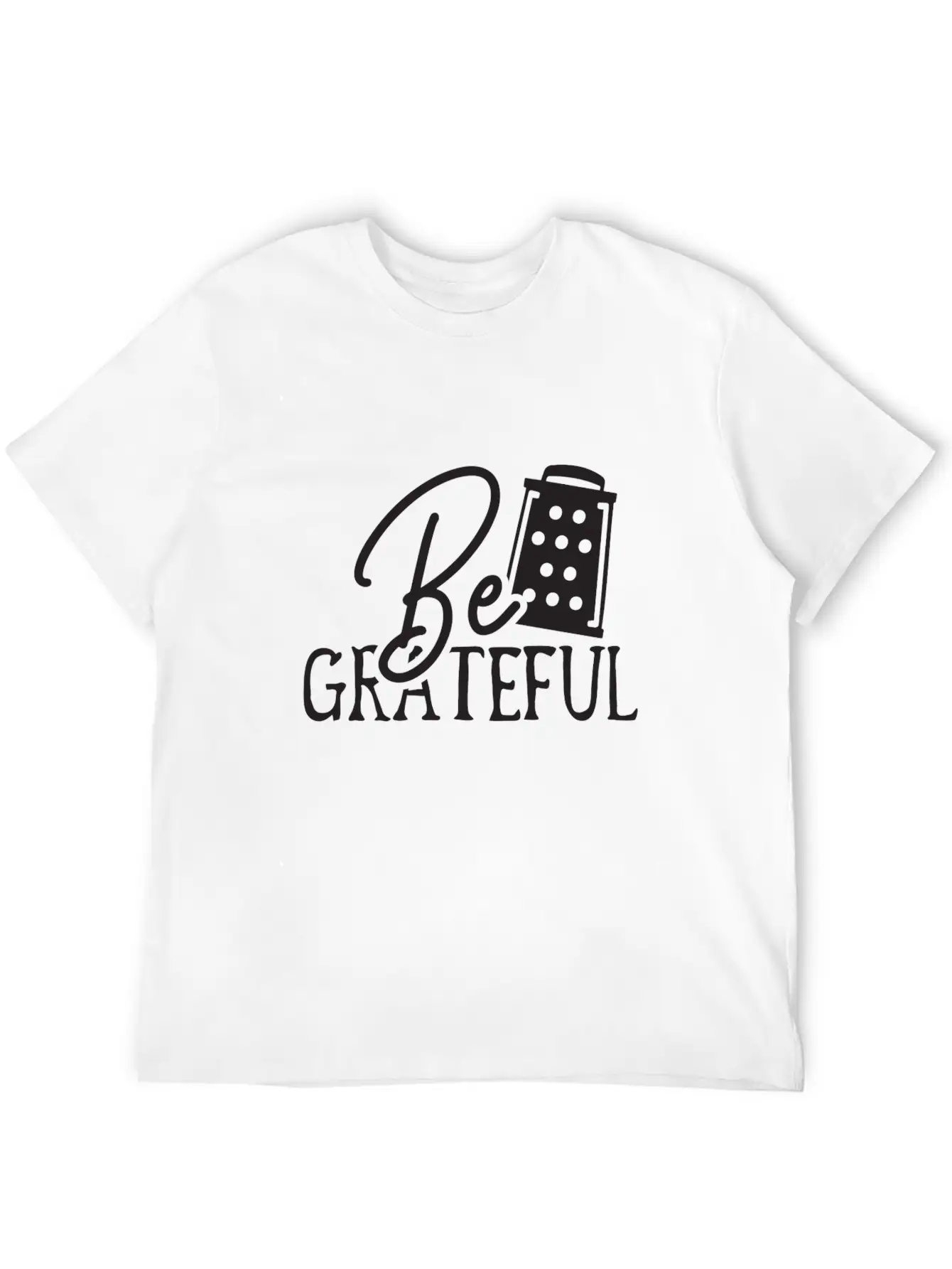 Be Grateful Classic Crew Neck Graphic Tee – Everyday Minimal Look