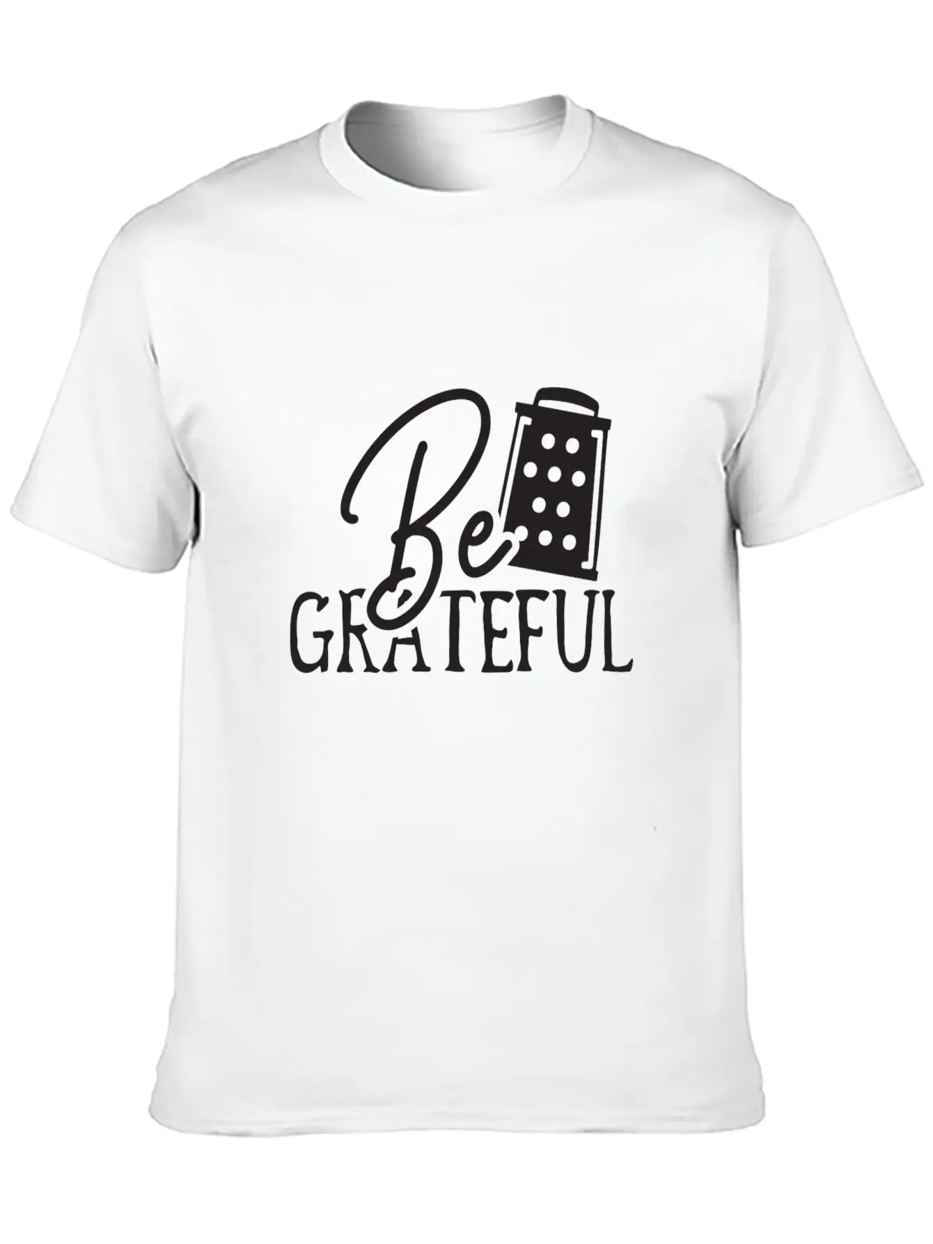 Be Grateful Classic Crew Neck Graphic Tee – Everyday Minimal Look